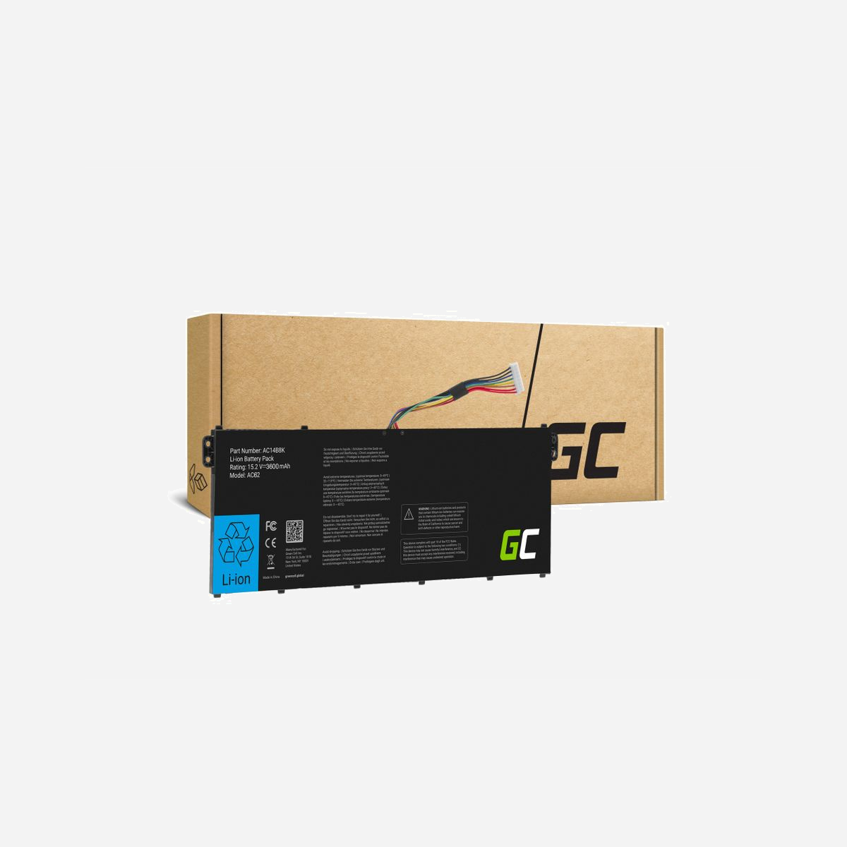 Green Cell AC62 Batterie Laptop Acer 15.2V 3600mAh LiPo Compatible Aspire 5 A515 A517 R15 R5-571T Spin 3 SP315-51 Swift 3 SF314-52 AC14B3K AC14B8K - Green Cell AC62. Type: Batterie, Compatibilité de marque: Acer, Compatibilité: Acer Aspire 5 A515 A517 R15 R5-571T Spin 3 SP315-51 SP513-51 Swift 3 SF314-52 AC14B3K AC14B8K