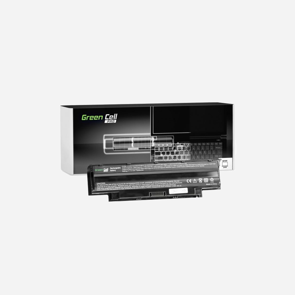 Batterie Laptop Green Cell DE01PRO 5200mAh 11.1V Li-Ion 6 cellules pour DELL Inspiron 15 N5010/15R N5110/14R N5110 & Vostro 3550 Noir - Green Cell DE01PRO. Type: Batterie, Compatibilité de marque: DELL, Compatibilité: Inspiron 15 N5010 15R N5010 N5010 N5110 14R N5110 3550 Vostro 3550
