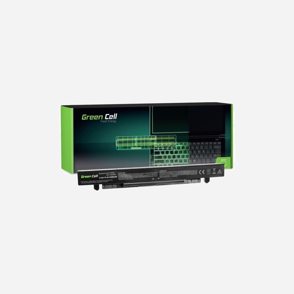 Green Cell AS68 Batterie Laptop ASUS 14.4V 4400mAh Li-Ion 4 cellules Compatible A450 A550 R510 X550 Series - Green Cell AS68. Type: Batterie, Compatibilité de marque: ASUS, Compatibilité: A450 A550 R510 R510CA X550 X550CA X550CC X550VC