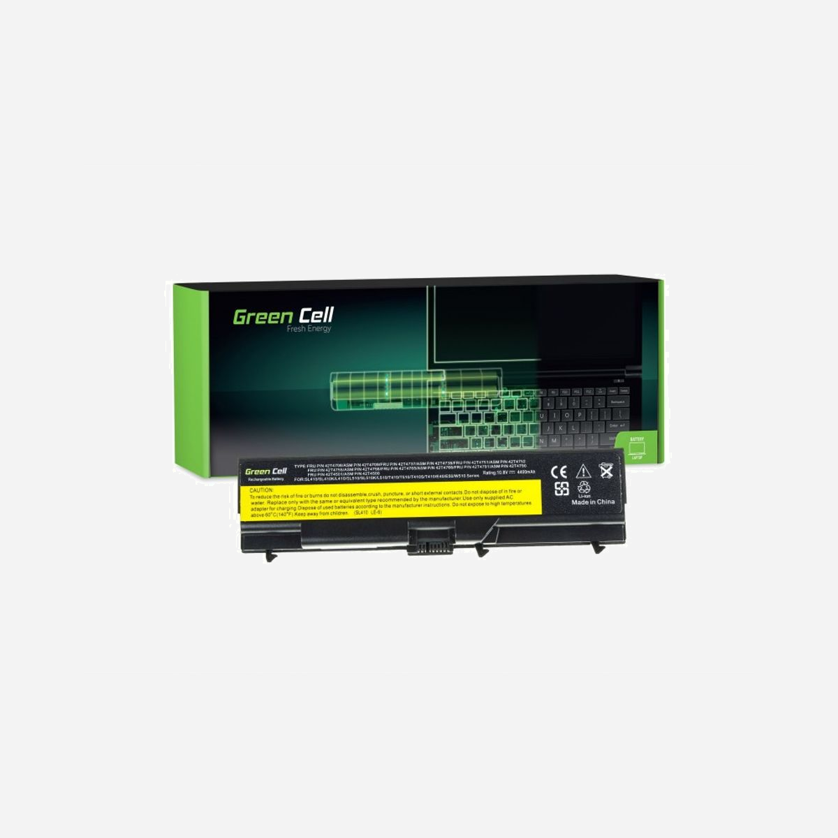 Batterie Green Cell LE05 Li-Ion 4400mAh 11.1V 6 cellules Noire, pour Lenovo ThinkPad T410 T420 T510 T520 W510 Edge 14 15 E525, remplace 42T4795 - Green Cell LE05. Type: Batterie, Compatibilité de marque: Lenovo, Compatibilité: ThinkPad T410 T420 T510 T520 W510 Edge 14 15 E525