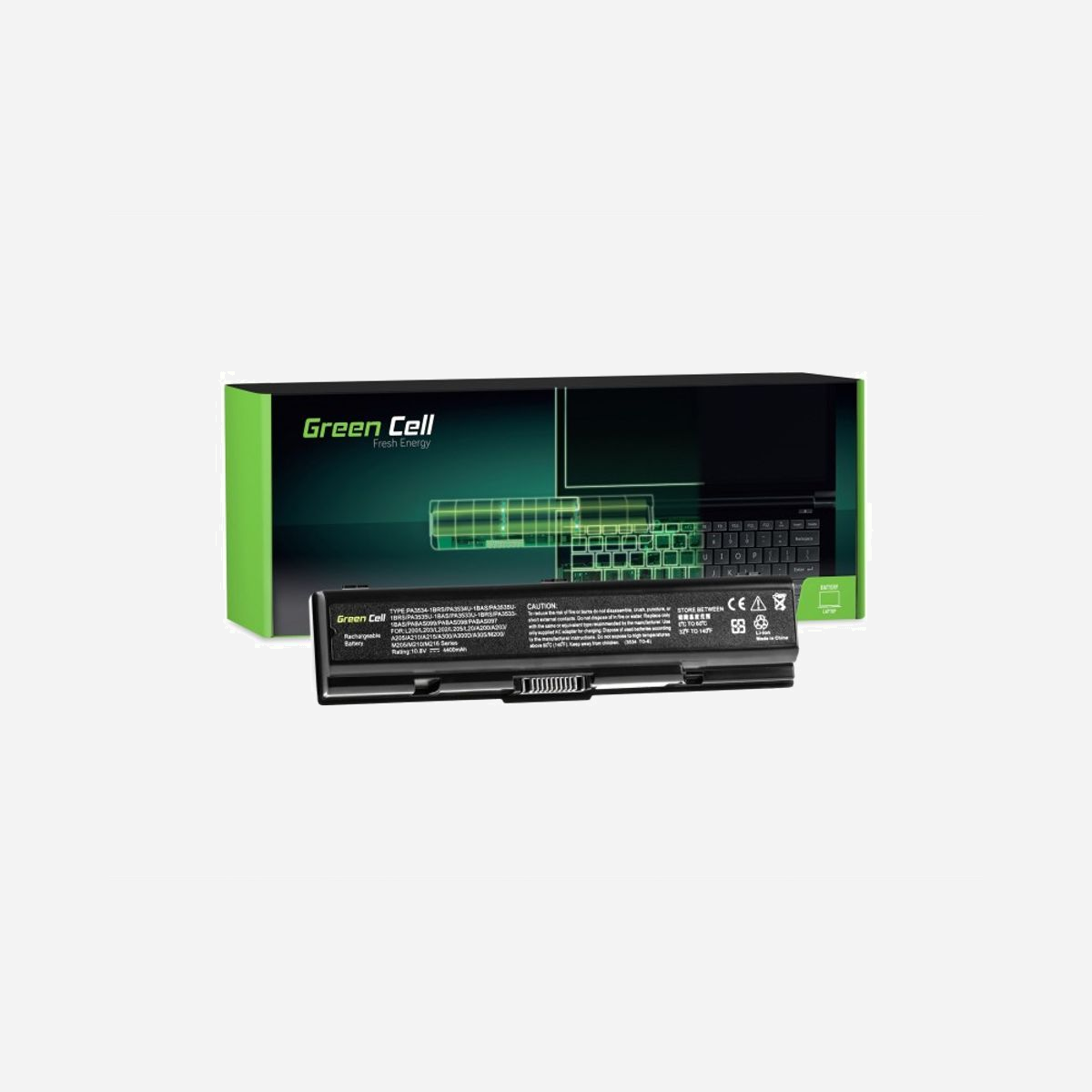 Green Cell TS01 Batterie Lithium-Ion 4400mAh 11.1V 6 cellules pour Toshiba Satellite A200/A300/A500/L200/L300/L500, remplacement PA3534U-1BRS - Green Cell TS01. Type: Batterie, Compatibilité de marque: Toshiba, Compatibilité: Satellite A200 A300 A500 L200 L300 L500