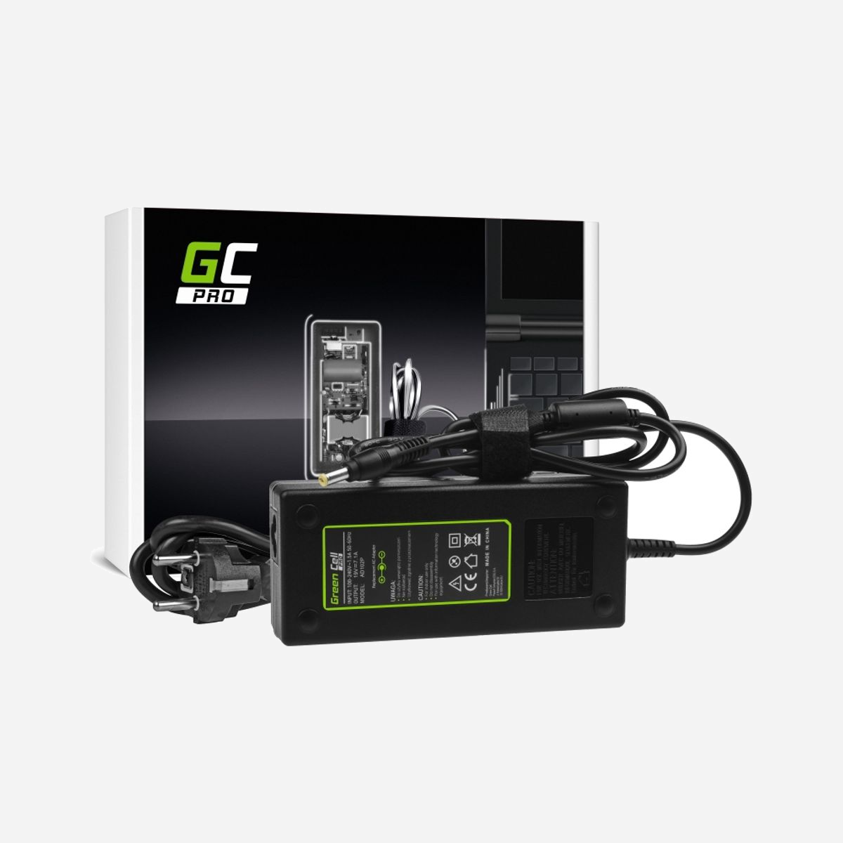 Green Cell AD102P Adaptateur Universel 135W pour Ordinateur Portable - 19V, 7.1A, Protections Surtension/Surchauffe/Court-circuit - Compatibilité Acer Aspire V15 - Green Cell AD102P. Utilité: Ordinateur portable, Type d'alimentation d'énergie: Universel, Puissance de sortie: 135 W. Couleur du produit: Noir. Largeur: 153 mm, Profondeur: 65 mm, Hauteur: 37 mm. Quantité: 1 pièce(s). Type: Adapter