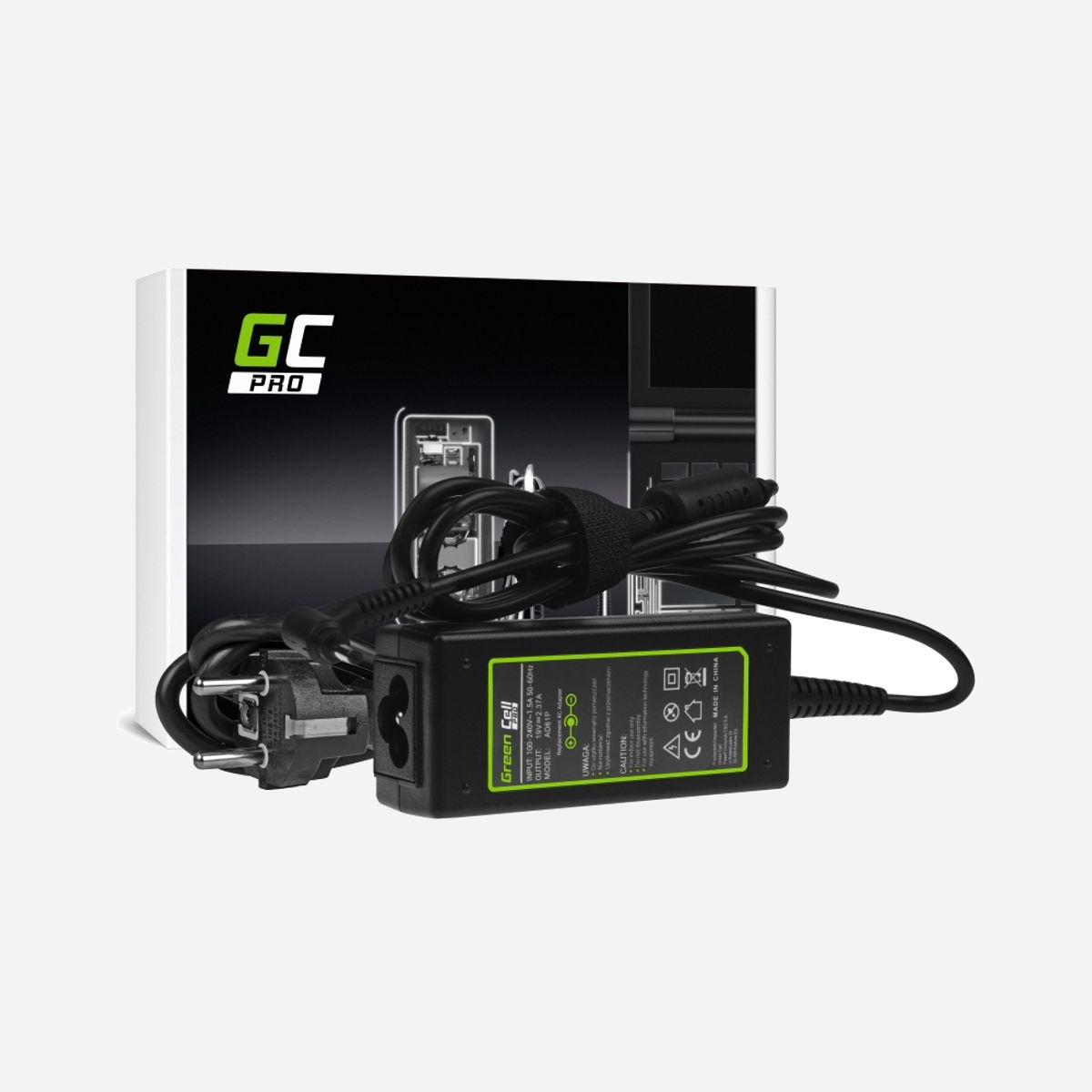 Green Cell AD61P Alimentation Interne 45W pour Ordinateur Portable, Output 19V/2.37A, Câble 1.2m, Couleur Noir, Réf: AD61P - Green Cell AD61P. Utilité: Ordinateur portable, Type d'alimentation d'énergie: Intérieure, Puissance de sortie: 45 W. Couleur du produit: Noir. Longueur de câble: 1,2 m. Quantité: 1 pièce(s)