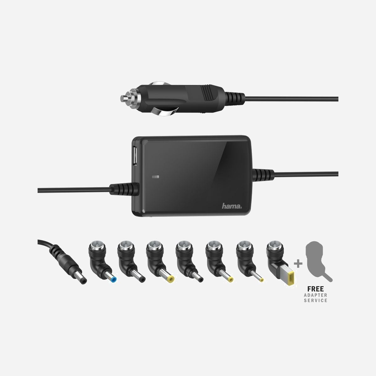 Chargeur Auto Hama Slim & Light 00200008 pour Ordinateur Portable, Alimentation Allume-Cigare, 1 Port USB 2.0, 70W Max, Indicateur LED, Noir - Hama Slim & Light. Type de chargeur: Auto, Type de source d'alimentation: Allume-cigare, Compatibilité de chargeur: Ordinateur portable, Quantité de Ports USB 2.0: 1. Couleur du produit: Noir