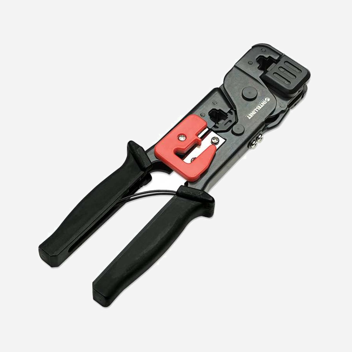 Intellinet 210836 Pince à sertir RJ-11 RJ-12 RJ-45 Acier au carbone Noir/Rouge, poids 440g, conditionnement Blister - Intellinet 210836. Poids: 440 g. Type d'emballage: Blister