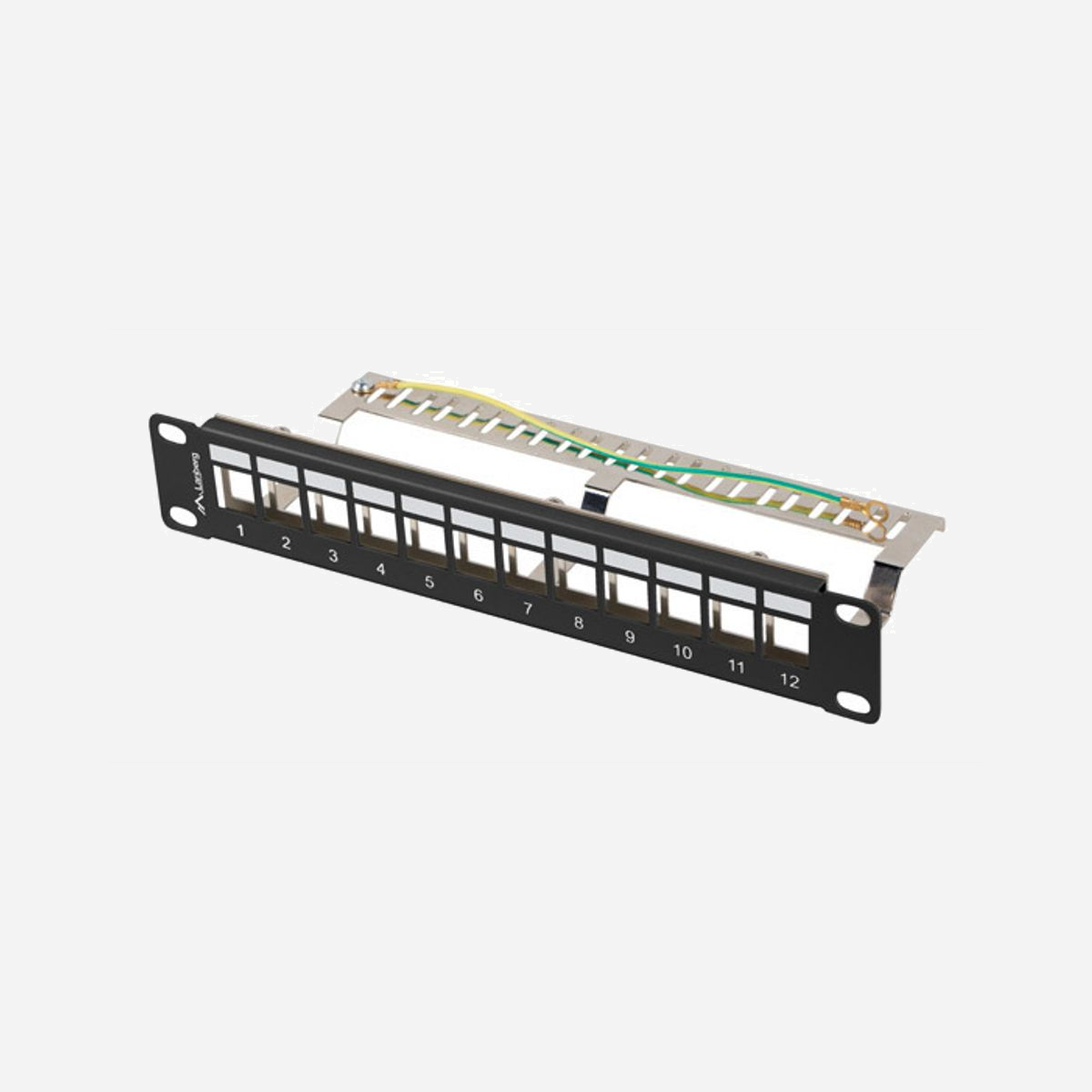 Panneau de brassage Lanberg PPKS-9212-B 1U 12 ports FTP pour modules Keystone, Acier Galvanisé Noir, 254x100x44.5mm, -10°C à 60°C - Lanberg patch panel blank 12 port 1U 10 ftp for keystone modules black v2. Capacité du rack: 1U, Couleur du produit: Noir, Matériel: Acier galvanisé. Largeur: 254 mm, Profondeur: 100 mm, Hauteur: 44,5 mm
