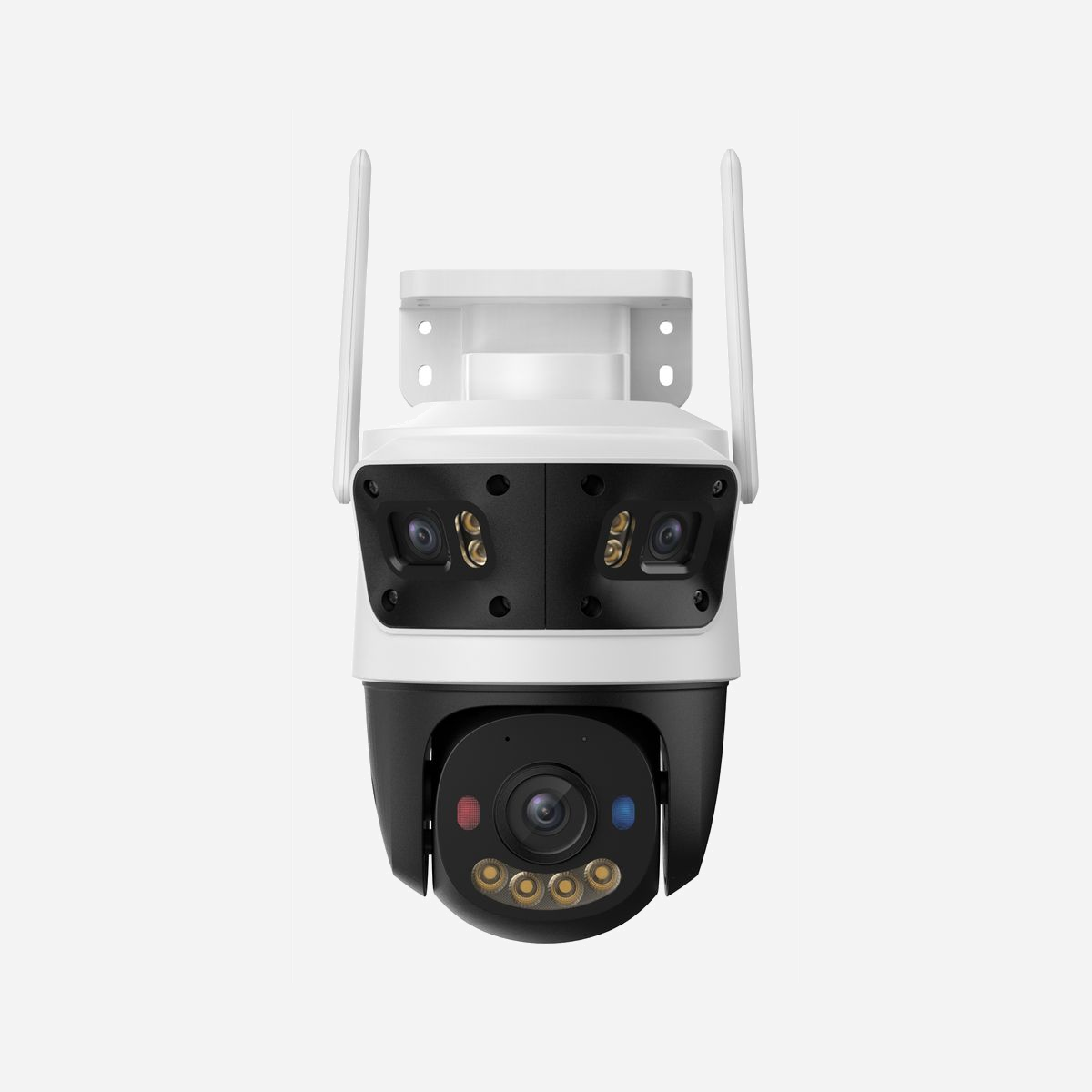 Imou Cruiser Triple IPC-S7UP-11M0WED : Caméra IP Extérieure 11MP 2880x1620 Tourelle WiFi/Ethernet, Vision Nocturne 30m, Zoom 8x, Audio 2-Voies - Imou Cruiser Triple. Type: Caméra de sécurité IP, Installation prise en charge: Extérieure, Technologie de connectivité: Avec fil &sans fil. Type de montage: Plafond/mur, Couleur du produit: Noir, Blanc, Format: Tourelle. Angle de vue de l’objectif, horizontal: 51°, Angle de vue de l’objectif, vertical: 28°, Angle de vue de l’objectif, diagonal: 60°. Type de capteur: CMOS, Taille du capteur optique: 25,4 / 3,06 mm (1 / 3.06"). Zoom numérique: 8x, Longueur focale: 6 mm