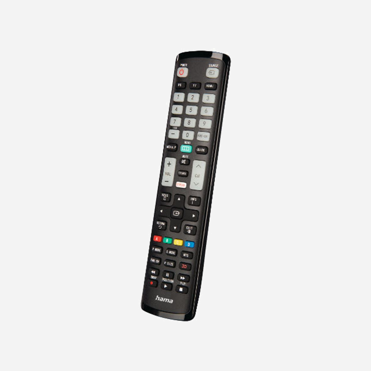 Télécommande IR Wireless Hama 00221060 pour TV Samsung, 52 boutons programmables, portée 10m, alimentation 2xAAA, plastique recyclé, noir, 51x26x211mm - Hama 00221060. Compatibilité de marque: Samsung, Utilisation adéquate de la télécommande: TV, Interface: IR Wireless. Nombre de périphériques supportés: 1, Portée maximale: 10 m. Type d'entrée: Appuyez sur les boutons, Quantité de boutons programmables: 52