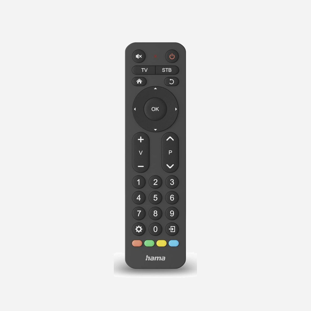 Hama 00221056 Télécommande Universelle IR Wireless pour TV/DVD/Blu-ray - 2 Appareils, Portée 10m, Boutons Programmables, Piles AAA incluses, Plastique Recyclé - Contrôle de plusieurs terminaux via une télécommande infrarouge universelle avec très grandes touches : idéale comme télécommande de rechange pour téléviseur, lecteur DVD, magnétoscope, lecteur Blu-ray, récepteur, etc.<br><br><b>Pour commander jusqu’à deux appareils</b><br>Une télécommande pour tous vos appareils : cette télécommande universelle vous permet de commander votre téléviseur et votre décodeur (jusqu’à 2 appareils) et met ainsi fin au chaos des télécommandes<br><br><b>Grandes touches</b><br>Utilisation simple : les grandes touches clairement disposées, sans fioritures inutiles, facilitent encore plus l’utilisation - une télécommande idéale pour les personnes âgées<br><br><b>Fonction d’apprentissage</b><br>Télécommande avec capacité d’apprentissage : le mode d’apprentissage vous permet de transférer facilement les fonctions de la télécommande d’origine vers la télécommande universelle - vous ne perdrez ainsi aucune des fonctions qui vous sont importantes<br><br><b>Préprogrammée</b><br>Télécommande TV préprogrammée : pour plus de 1000 appareils (entre autres pour les marques Samsung, LG, Philips, Panasonic, Sony, Grundig et bien d'autres)<br><br><b>Piles fournies</b><br>Il suffit de les insérer : Les piles adaptées à la télécommande TV sont comprises dans la livraison - ainsi, la télécommande multiple est immédiatement prête à l'emploi<br><br><b>Issu de sources recyclées > 20 % de manière prouvée</b><br>La boucle est bouclée : ce produit est composé d’au moins 20 % de matériaux recyclés - nous participons ainsi à un cycle respectueux de l’environnement<br><br><b>Sans plastique</b><br>Un emballage qui donne bonne conscience : notre emballage est 100 % sans plastique - nous réduisons ainsi les déchets plastiques et nous augmentons les possibilités de recyclage<br><br><b>FSC</b><br>Certification FSC : le papier, le carton et les cartonnages de nos emballages proviennent d’une gestion durable des forêts - nous utilisons ainsi la matière première qu’est le bois de manière à préserver les ressources