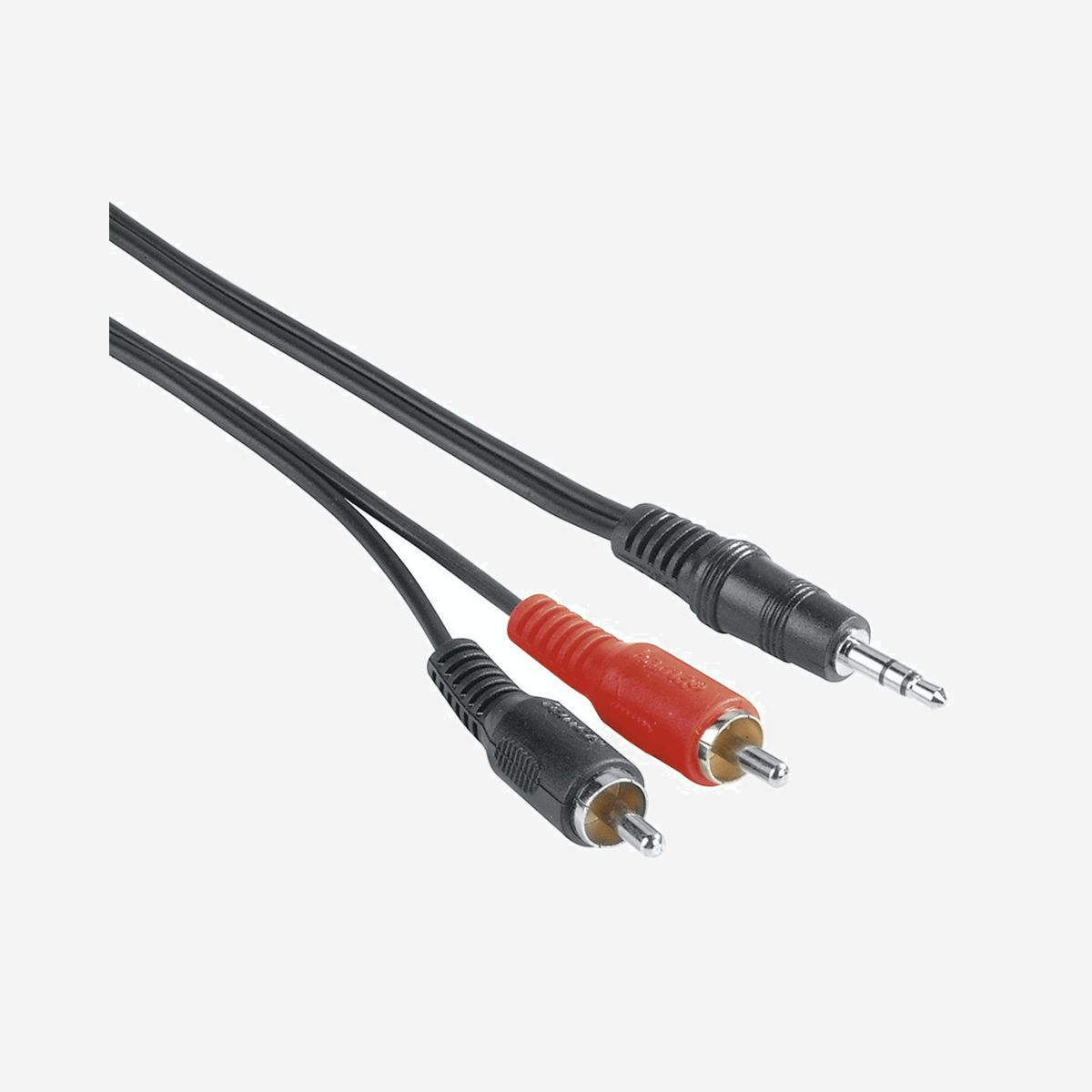 Câble audio Hama 00205107 5m, connecteurs 3.5mm mâle vers 2x RCA mâle, Noir et Rouge, connecteurs droits. - Hama 00205107. Connecteur 1: 3,5mm, Genre de connecteur 1: Mâle, Connecteur 2: 2 x RCA, Genre de connecteur 2: Mâle, Longueur de câble: 5 m, Couleur du produit: Noir, Rouge