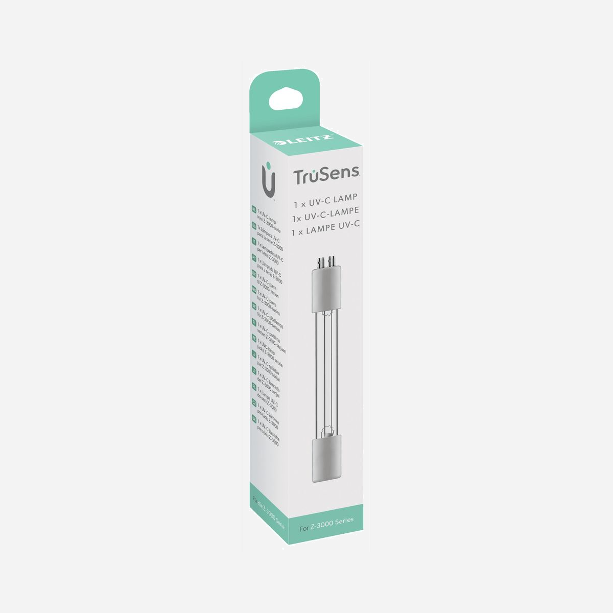 Leitz - Lampe UV de remplacement 2415150 pour purificateurs d'air TruSens Z-3000 & Z-3500H - 25x205x25mm - 30g - Pièce unique - Leitz 2415150. Type de produit: Lampe UV, Compatibilité de marque: TruSens, Couleur du produit: Transparent, Blanc. Largeur: 25 mm, Profondeur: 205 mm, Hauteur: 25 mm. Quantité: 1 pièce(s)