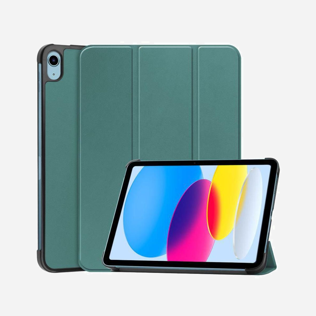 CoreParts Étui Folio Porte Carte Vert pour iPad (2022) 10.9" (27.7cm), Simili-cuir/Microfibre, 2 Positions, 190x250x15mm, 160g, TABX-IP10-COVER8 - CoreParts TABX-IP10-COVER8. Type d'étui: Folio porte carte, Compatibilité de marque: Apple, Compatibilité: iPad (2022), Taille maximale de l’écran: 27,7 cm (10.9"), Nombre de positions debout: 2. Poids: 160 g