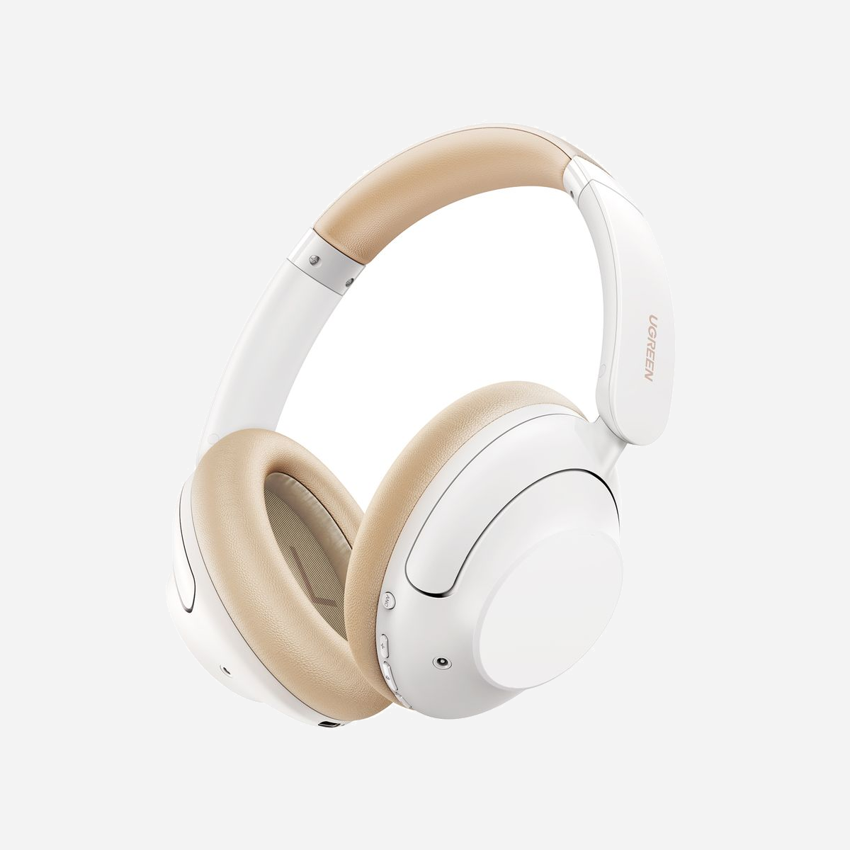 Ugreen HiTune Max5 Casque Arceau Bluetooth 5.0 Blanc, Connectivité Filaire/Sans Fil, Profils AAC/LDAC/SBC, ANC Hybride, Micro Intégré x5, Autonomie 55h (ANC) / 90h (Standard) - Ugreen HiTune Max5. Type de produit: Casque. Technologie de connectivité: Avec fil &sans fil, Bluetooth. Utilisation recommandée: Appels/Musique, Couleur du produit: Blanc