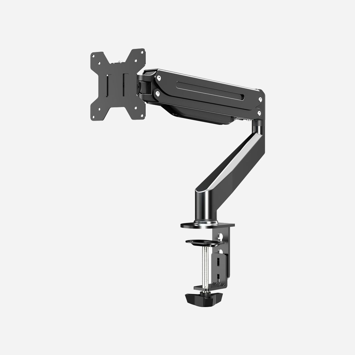 Support Écran Bureau Esperanza ERW019 Noir 17"-27" (43.2-68.6cm) 6kg VESA 75x75/100x100mm Inclinaison -80°/+80° Rotation 360° Hauteur Réglable Vérin à Gaz - Esperanza ERW019. Capacité de charge maximale: 6 kg, Taille minimale de l'écran: 43,2 cm (17"), Taille maximale de l’écran: 68,6 cm (27"), Compatibilité interface de montage (min): 75 x 75 mm, Compatibilité interface de montage (max): 100 x 100 mm. Réglage de la hauteur, Angle d'inclinaison: -80 - 80°. Couleur du produit: Noir