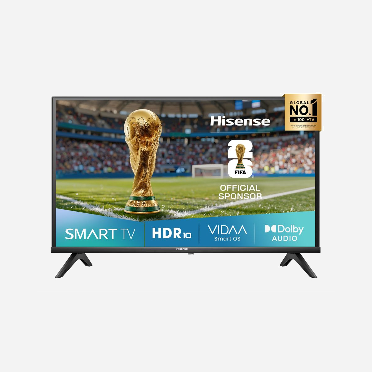 Hisense 32A4Q TV LED 32" HD Smart TV (1366x768) DLED, 8.5ms, VIDAA, Wifi, DVB-T2/C/S2, HDMI 1.4, USB 2.0, Noir, VESA 100x200 - Hisense 32A4Q. Taille de l'écran: 81,3 cm (32"), Résolution de l'écran: 1366 x 768 pixels, Type HD: HD, Technologie d'affichage: DLED, Forme d'écran: Plat. Smart TV. Temps de réponse: 8,5 ms, Taux de contraste: 3000:1, Format d'image: 16:9. Format du système de signal numérique: DVB-C, DVB-S, DVB-S2, DVB-T, DVB-T2. Wifi, Ethernet/LAN. Couleur du produit: Noir