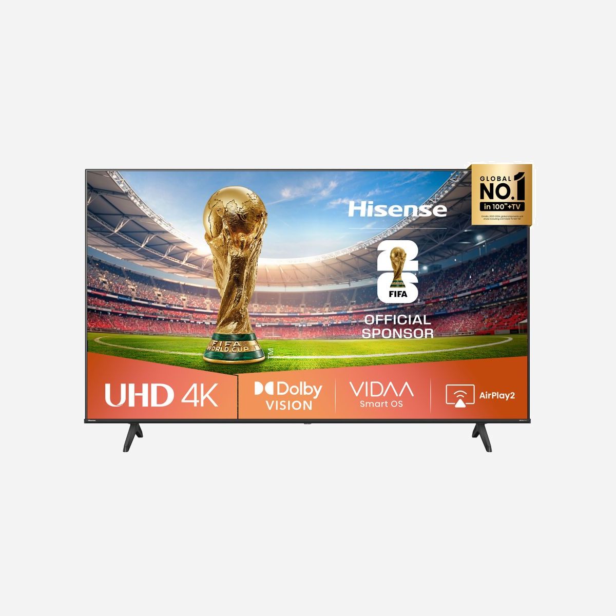 Hisense TV LED 43" 4K Ultra HD 43A6Q: 3840x2160, 60Hz, Smart TV VIDAA U8.5, Wifi, Ethernet, HDR (HDR10, Dolby Vision), DVB-T2/S2/C - Hisense 43A6Q. Taille de l'écran: 109,2 cm (43"), Résolution de l'écran: 3840 x 2160 pixels, Type HD: 4K Ultra HD, Technologie d'affichage: LED, Forme d'écran: Plat, Rétroéclairage LED: LED directe. Smart TV. Luminosité de l'écran: 300 cd/m², Temps de réponse: 9,5 ms, Taux de contraste: 5000:1, Format d'image: 16:9. Format du système de signal numérique: DVB-C, DVB-S, DVB-S2, DVB-T, DVB-T2. Wifi, Ethernet/LAN. Couleur du produit: Noir