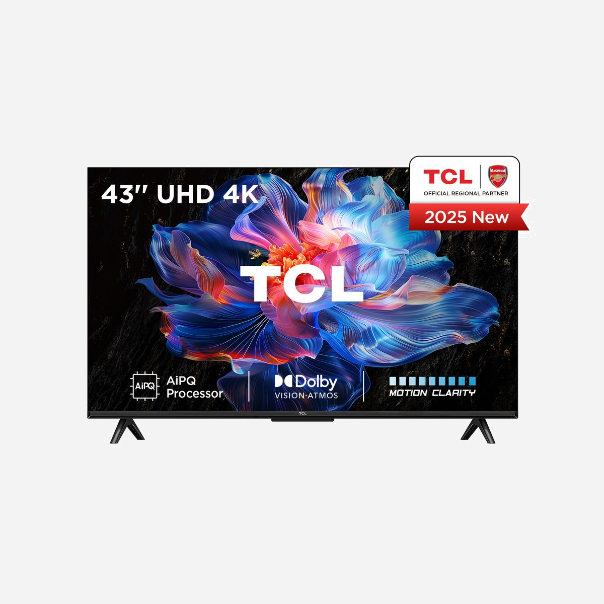 TCL 43V6C TV LED 43" (109cm) 4K Ultra HD DLED Smart TV Google TV 12, 3840x2160, 60Hz, HDR10/Dolby Vision, WiFi, DVB-T2/C/S2, Métallique - TCL V6C 43V6C. Taille de l'écran: 109,2 cm (43"), Résolution de l'écran: 3840 x 2160 pixels, Type HD: 4K Ultra HD, Technologie d'affichage: DLED, Forme d'écran: Plat, Rétroéclairage LED: LED directe. Smart TV. Mouvement d'interpolation technologie: PPI (Picture Performance Index) 2500, Luminosité de l'écran: 260 cd/m², Temps de réponse: 6,5 ms, Taux de contraste: 3000:1. Format du système de signal numérique: DVB-C, DVB-S2, DVB-T2. Wifi, Ethernet/LAN. Couleur du produit: Métallique