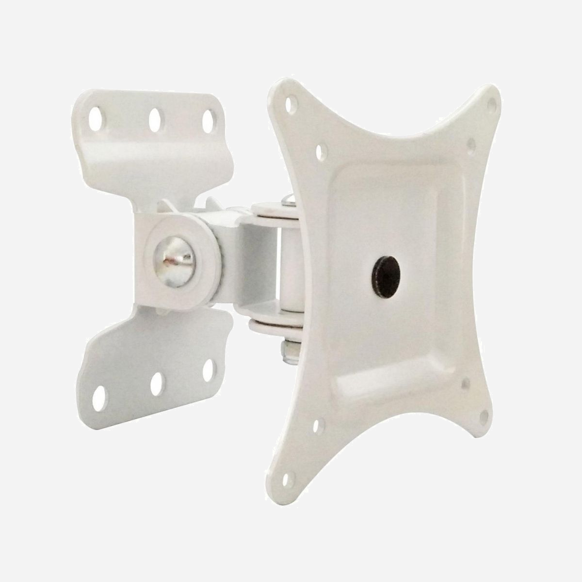 Support Mural TV Techly ICA-LCD-201WH Blanc, 13"-30", VESA 75x75/100x100, Inclinaison -15°/+15°, Rotation 360°, Charge Max 23kg, Distance Mur 9.8cm - Techly ICA-LCD 201WH. Capacité de charge maximale: 23 kg, Taille minimale de l'écran: 33 cm (13"), Taille maximale de l’écran: 76,2 cm (30"), Compatibilité interface de montage (min): 75 x 75 mm, Compatibilité interface de montage (max): 100 x 100 mm. Angle d'inclinaison: -15 - 15°, Angle de rotation: 360°, Distance du mur (min): 9,8 cm, Distance du mur (max): 9,8 cm. Couleur du produit: Blanc