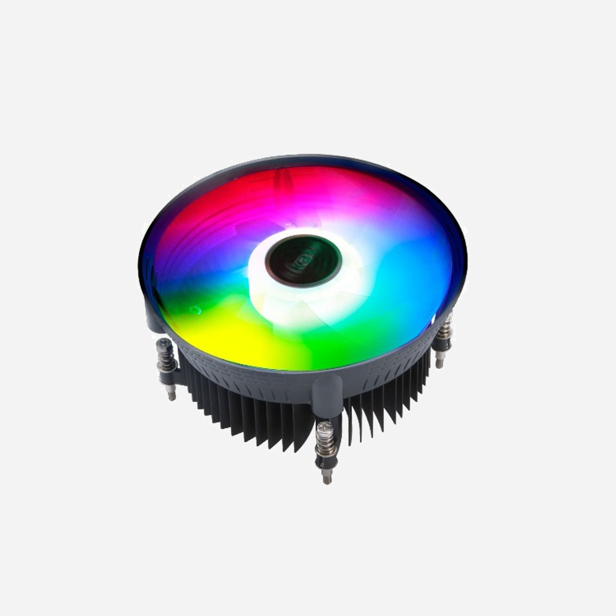 Akasa Vegas Chroma LG - Refroidisseur d'air CPU 120mm PWM, 500-1800RPM, 51.3CFM, LGA 115x/1200, compatible Intel Core X-Series, noir, éclairage Multi-Couleur - Akasa Vegas Chroma LG. Type: Refroidisseur d'air, Diamètre du ventilateur: 12 cm, Nombre de vitesses: 2, Vitesse de rotation (min): 500 tr/min, Vitesse de rotation (max): 1800 tr/min, Type de roulement: Hydraulique. Largeur: 120 mm, Profondeur: 120 mm, Hauteur: 59 mm. Couleur du produit: Noir