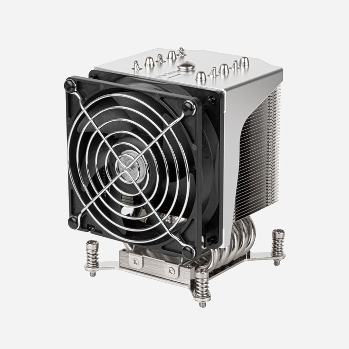 Silverstone XE04-2066 Refroidisseur d'air pour Processeur Socket LGA 2011/2066, TDP 165W, 5 Caloducs Cuivre, Ventilateur 92mm PWM 1300-3800RPM, 54CFM, Noir/Argent - Silverstone XE04-2066. Type: Refroidisseur d'air, Pression d'air maximale: 6,8 mmH2O, Type de roulement: Roulement à billes double. Largeur: 93 mm, Profondeur: 106 mm, Hauteur: 126 mm. Couleur du produit: Noir, Argent