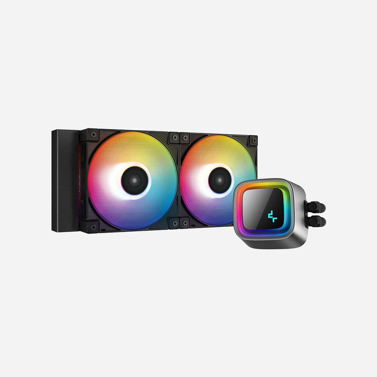 DeepCool LS520 : Refroidisseur liquide AIO pour processeur, 2 ventilateurs 12cm, 500-2250 RPM, 85.85 CFM, Socket LGA1700/AM5, Radiateur 282mm - DeepCool LS520. Type: Refroidisseur de liquide tout-en-un, Diamètre du ventilateur: 12 cm, Vitesse de rotation (min): 500 tr/min, Vitesse de rotation (max): 2250 tr/min, Pression d'air maximale: 3,27 mmH2O. Couleur du produit: Noir