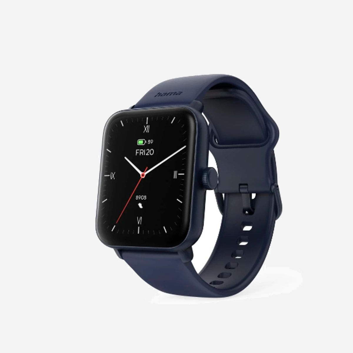 Hama 00178621 Smartwatch 44mm Écran Tactile Couleur Bleu, Bluetooth 5.3, Autonomie 7h, Étanchéité 3m, Bracelet Bleu 14-19cm - Hama 6010. Écran tactile. Humidité : étanche jusqu'à: 3 m, Couleur du bracelet: Bleu