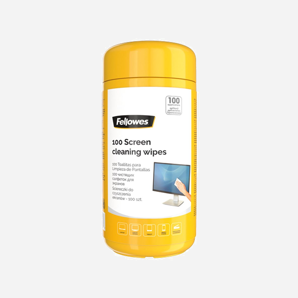 Fellowes 9970330 : Kit de nettoyage pour écrans LCD/LED/Plasma et LCD/TFT/Plasma - Lingettes électroniques, 82x82x168mm, 280g - Fellowes 9970330. Type de produit: Lingettes de nettoyage d'équipement électronique, Usage adapté: LCD/LED/Plasma, LCD/TFT/Plasma. Largeur: 82 mm, Profondeur: 82 mm, Hauteur: 168 mm