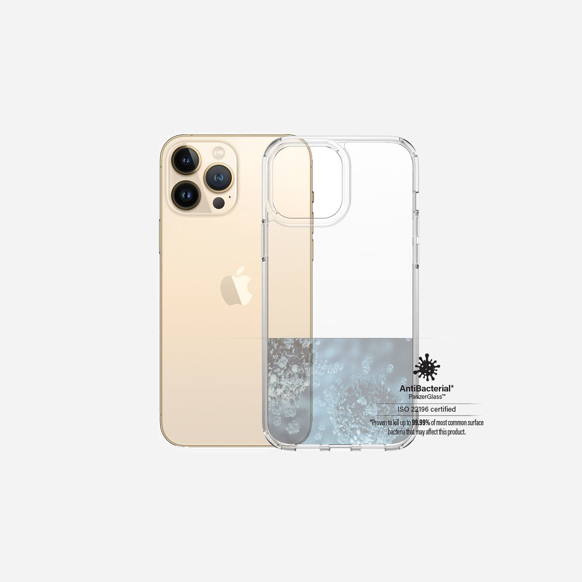 PanzerGlass HardCase Clear pour iPhone 13 Pro Max - Housse de protection en PC et TPU, résistant aux chocs et rayures, standard MIL-STD-810H, revêtement oléophobique et antibactérien. - PanzerGlass ® HardCase iPhone 13 Pro Max | Clear. Type d'étui: Housse, Compatibilité de marque: Apple, Compatibilité: Apple - iPhone 13 Pro Max, Couleur du produit: Transparent
