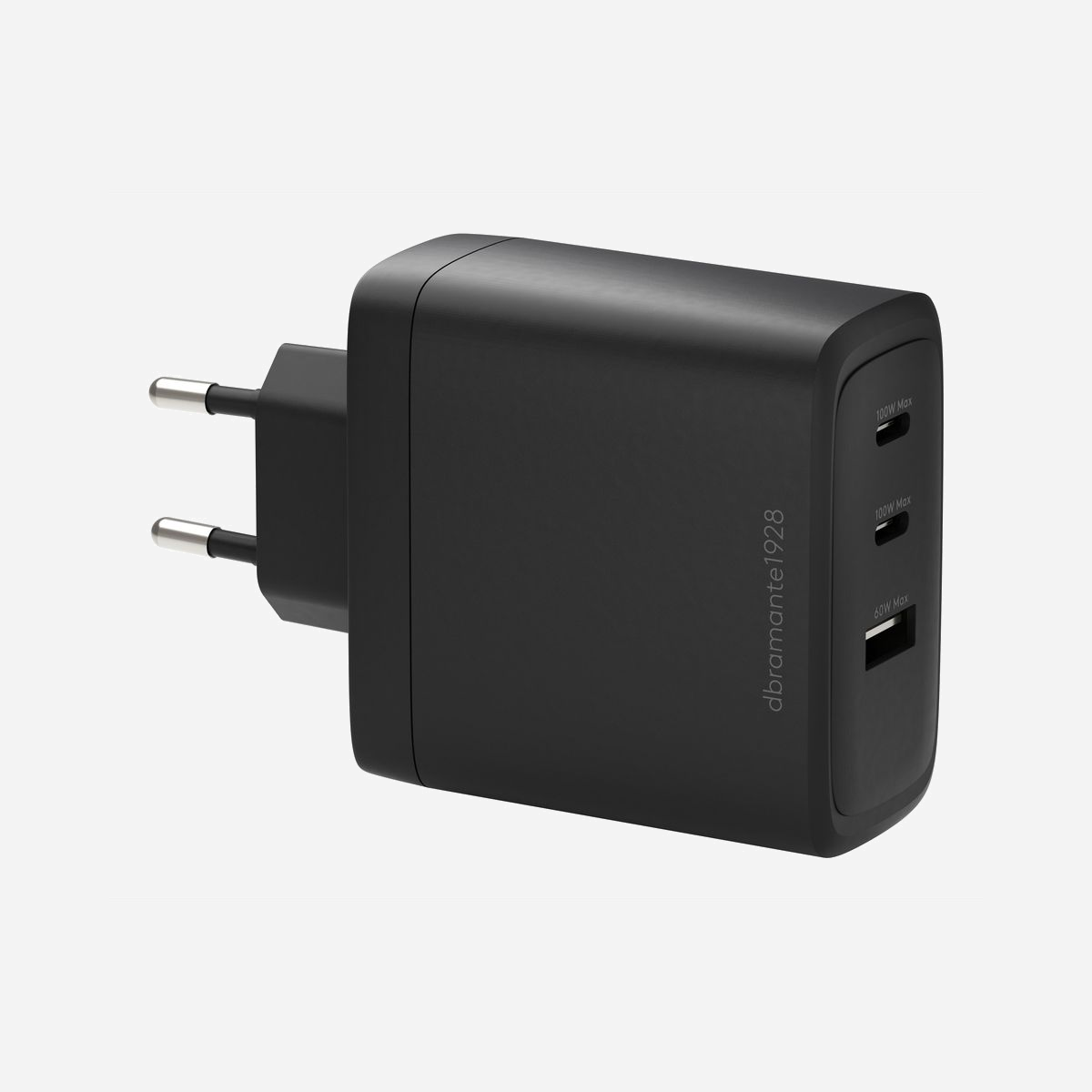 Chargeur Secteur dbramante1928 CI10EUBL7230 Noir 100W Max. 2x USB Type-C 100W + 1x 60W, Charge Rapide, Compatible Ordinateur Portable/Smartphone/Tablette - dbramante1928 CI10EUBL7230. Type de chargeur: Intérieure, Type de source d'alimentation: Secteur, Compatibilité de chargeur: Ordinateur portable, Smartphone, Tablette, Quantité de ports USB de type C: 2, Charge rapide. Couleur du produit: Noir