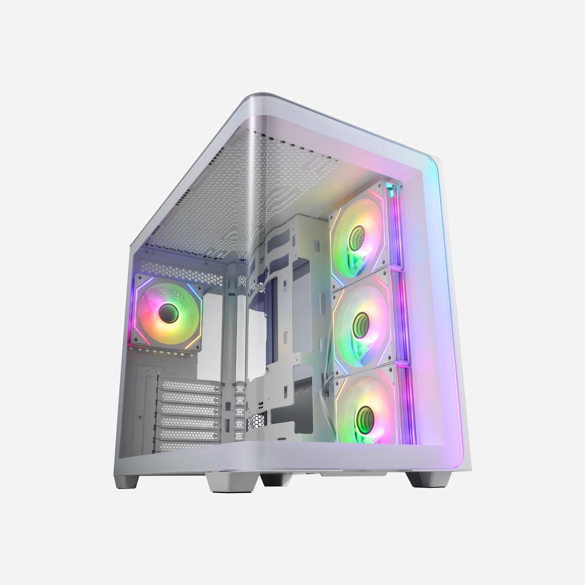 FSP M580-WA Boîtier PC Midi Tower Blanc (ATX, micro ATX, Mini-ITX) - 4x Ventilateurs 120mm, USB 3.2 Gen 1/Gen 2, Vitre en Verre Trempé, HDD/SSD 2.5/3.5" - FSP M580-BA. Format: Midi Tower, Type: PC, Couleur du produit: Blanc. Facteurs de forme d'alimentation pris en charge: ATX. Ventilateurs latéraux installés: 3x 120 mm, Pris en charge des diamètres des ventilateurs latérals: 120,140 mm, Ventilateurs arrières installés: 1x 120 mm. Tailles de disques durs supportées: 2.5,3.5". Largeur: 285 mm, Profondeur: 460 mm, Hauteur: 398 mm