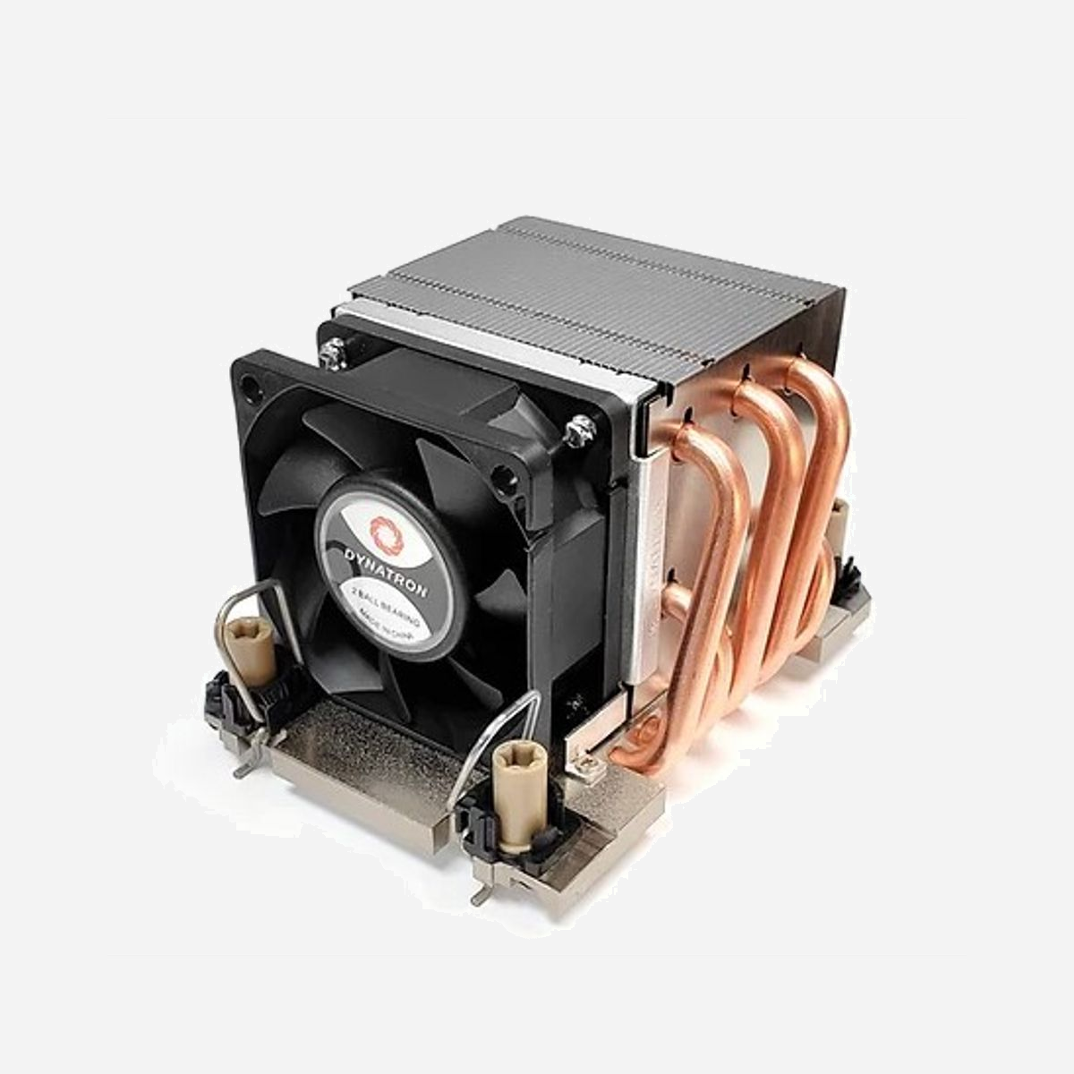 Dynatron N11 : Dissipateur Thermique pour Socket LGA 4189, Ventilateur 60mm 8500 RPM, Roulement à Billes, TDP 270W, 9.86-49.32 CFM, 0.86-21.5 mmH2O - Dynatron N11. Type: Dissipateur thermique/Radiateur, Diamètre du ventilateur: 6 cm, Vitesse de rotation (max): 8500 tr/min, Pression d'air minimum: 0,86 mmH2O, Pression d'air maximale: 21,5 mmH2O, Type de roulement: Roulement à billes. Tension: 12 V. Largeur: 113 mm, Profondeur: 82 mm, Hauteur: 66 mm. Couleur du produit: Multicolore