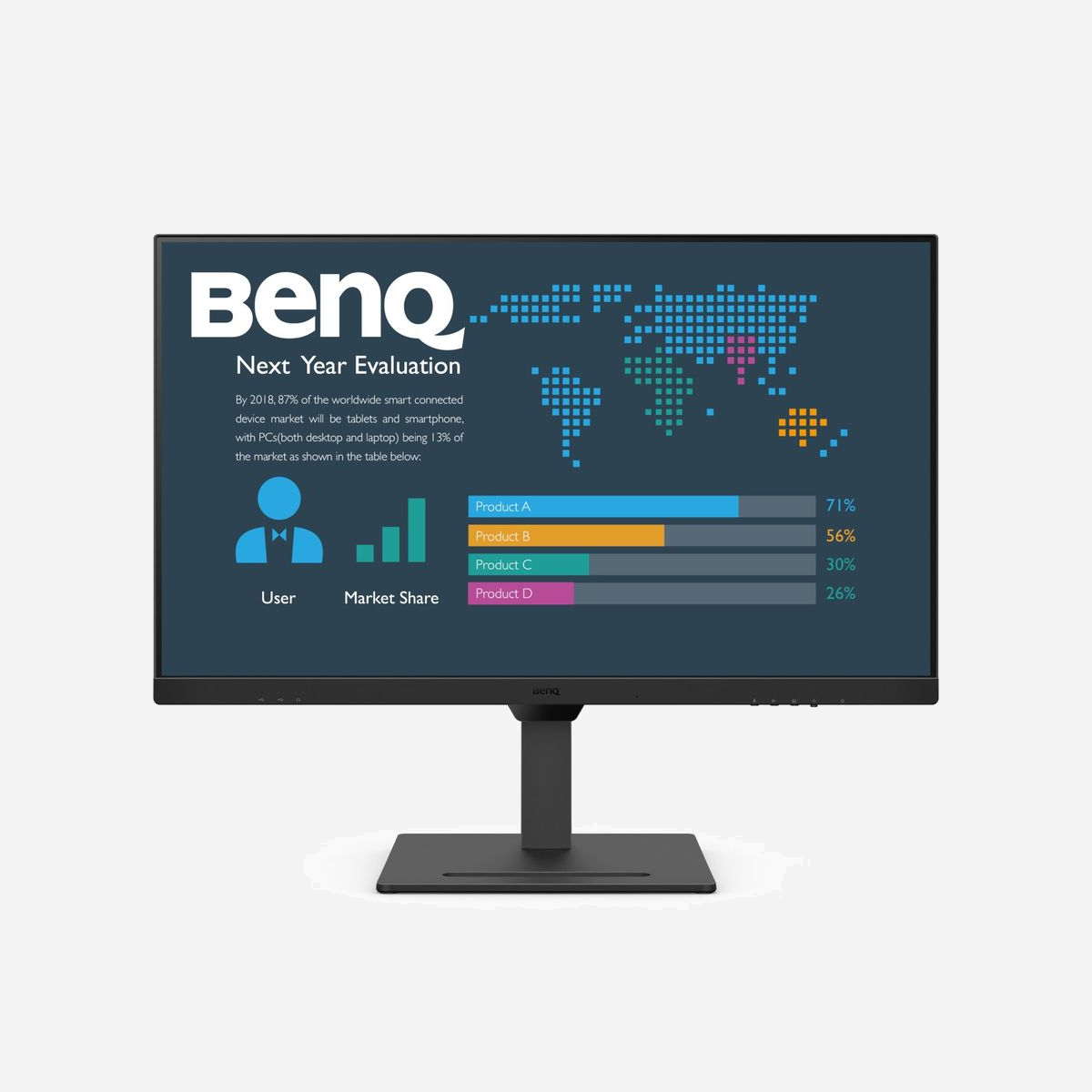 Écran PC BenQ BL3290QT 31.5" (80 cm) Quad HD 2560x1440 LED 5 ms 16:9 178°/178° avec haut-parleurs intégrés, hub USB et montage VESA réglable en hauteur - Noir (9H.LLMLA.TPE) - BenQ BL3290QT. Taille de l'écran: 80 cm (31.5"), Résolution de l'écran: 2560 x 1440 pixels, Type HD: Quad HD, Technologie d'affichage: LED, Temps de réponse: 5 ms, Format d'image: 16:9, Angle de vision horizontal: 178°, Angle de vision vertical: 178°. Haut-parleurs intégrés. Concentrateur USB intégré. Montage VESA, Réglage de la hauteur. Couleur du produit: Noir