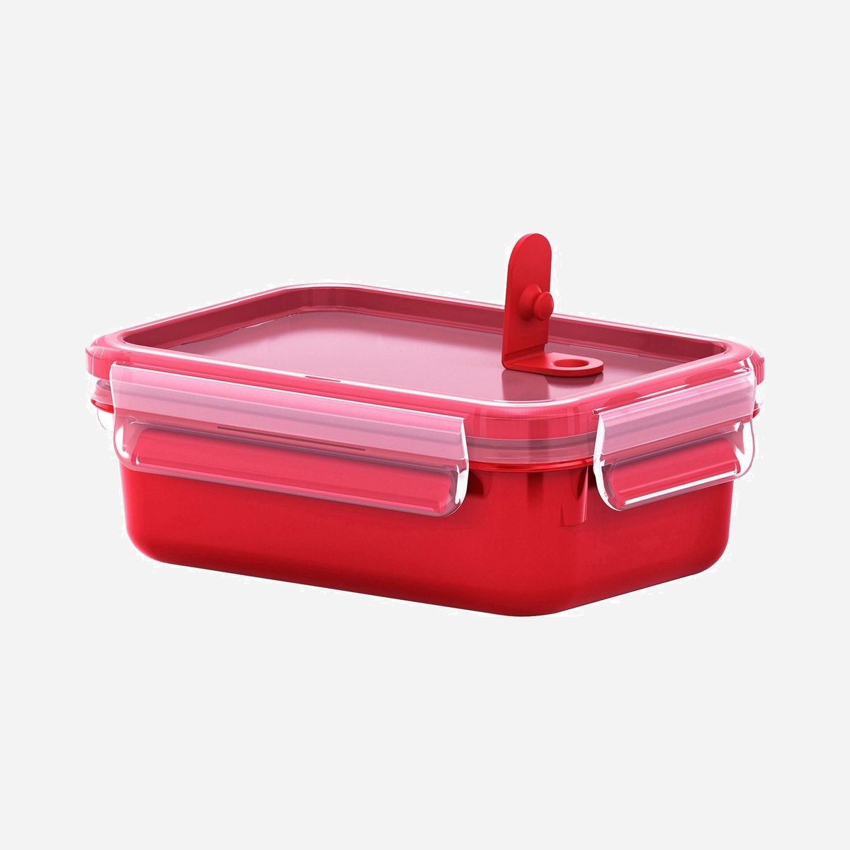 EMSA Boîte Alimentaire 0.55L Rouge/Transparent PP/TPE, 163x113x58mm, Lave-vaisselle/Congélateur/Micro-ondes, Fabrication Allemande, Antifuite - Conçu pour attirer l’attention: produits exposés sur des présentoirs
