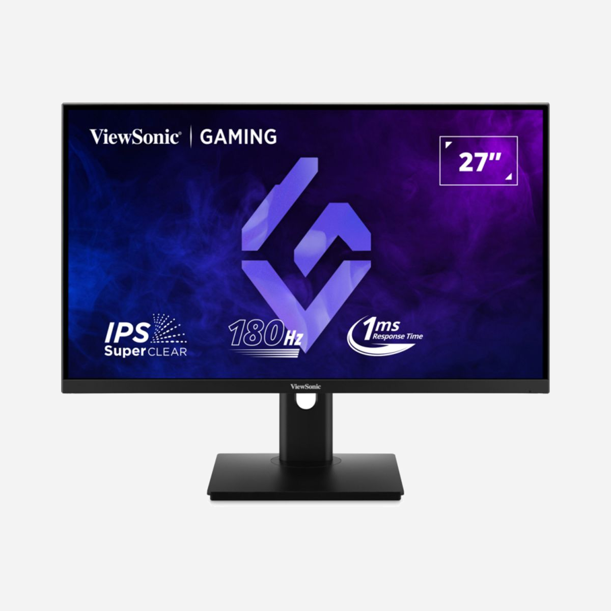 Viewsonic XG27G1 Moniteur Gaming 27" Full HD 1920x1080 LED IPS 1ms MPRT 180Hz, HDR10, HDMI 2.2, DisplayPort, VESA 100x100, Noir - Viewsonic XG27G1. Taille de l'écran: 68,6 cm (27"), Résolution de l'écran: 1920 x 1080 pixels, Type HD: Full HD, Technologie d'affichage: LED, Format d'image: 16:9, Angle de vision horizontal: 178°, Angle de vision vertical: 178°. Montage VESA, Réglage de la hauteur. Couleur du produit: Noir