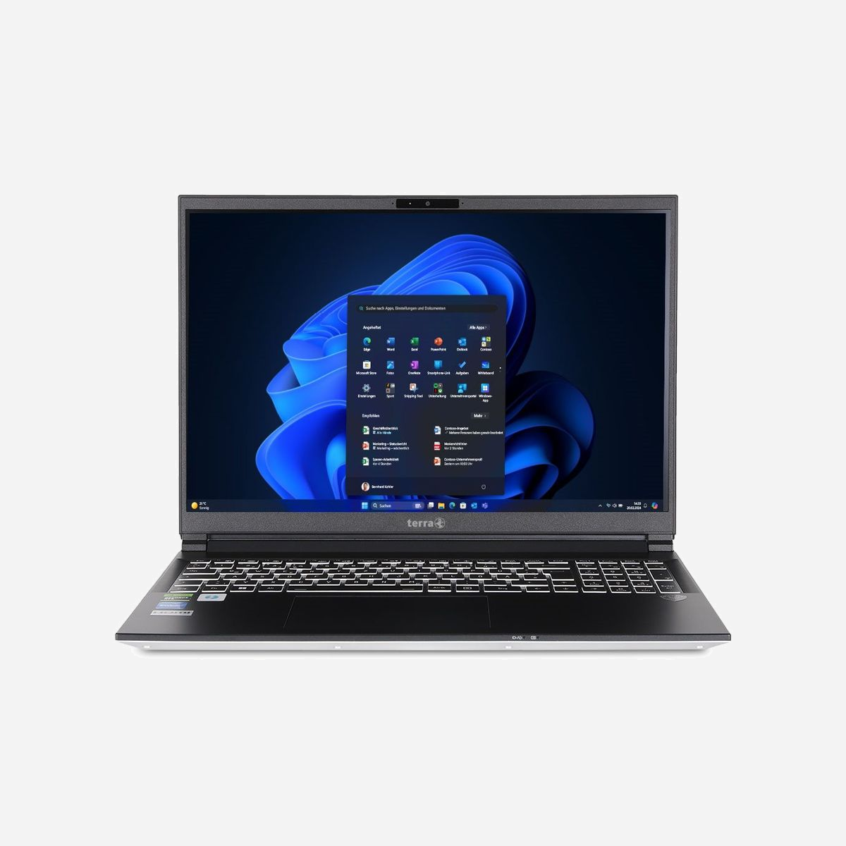TERRA Mobile Gamer Elite 3 - PC portable 16" WQXGA (2560x1600) Intel Core Ultra 7 155H 32 Go DDR5 1 To SSD NVIDIA RTX 4060 Wi-Fi 6 Windows 11 Pro Argent - TERRA MOBILE GAMER ELITE 3. Type de produit: Ordinateur portable, Format: Clapet. Famille de processeur: Intel Core Ultra 7, Modèle de processeur: 155H. Taille de l'écran: 40,6 cm (16"), Type HD: WQXGA, Résolution de l'écran: 2560 x 1600 pixels. Mémoire interne: 32 Go, Type de mémoire interne: DDR5-SDRAM. Capacité totale de stockage: 1 To, Supports de stockage: SSD. Modèle d'adaptateur graphique inclus: Intel Arc Graphics, Modèle d'adaptateur graphique distinct: NVIDIA GeForce RTX 4060. Système d'exploitation installé: Windows 11 Pro. Couleur du produit: Argent