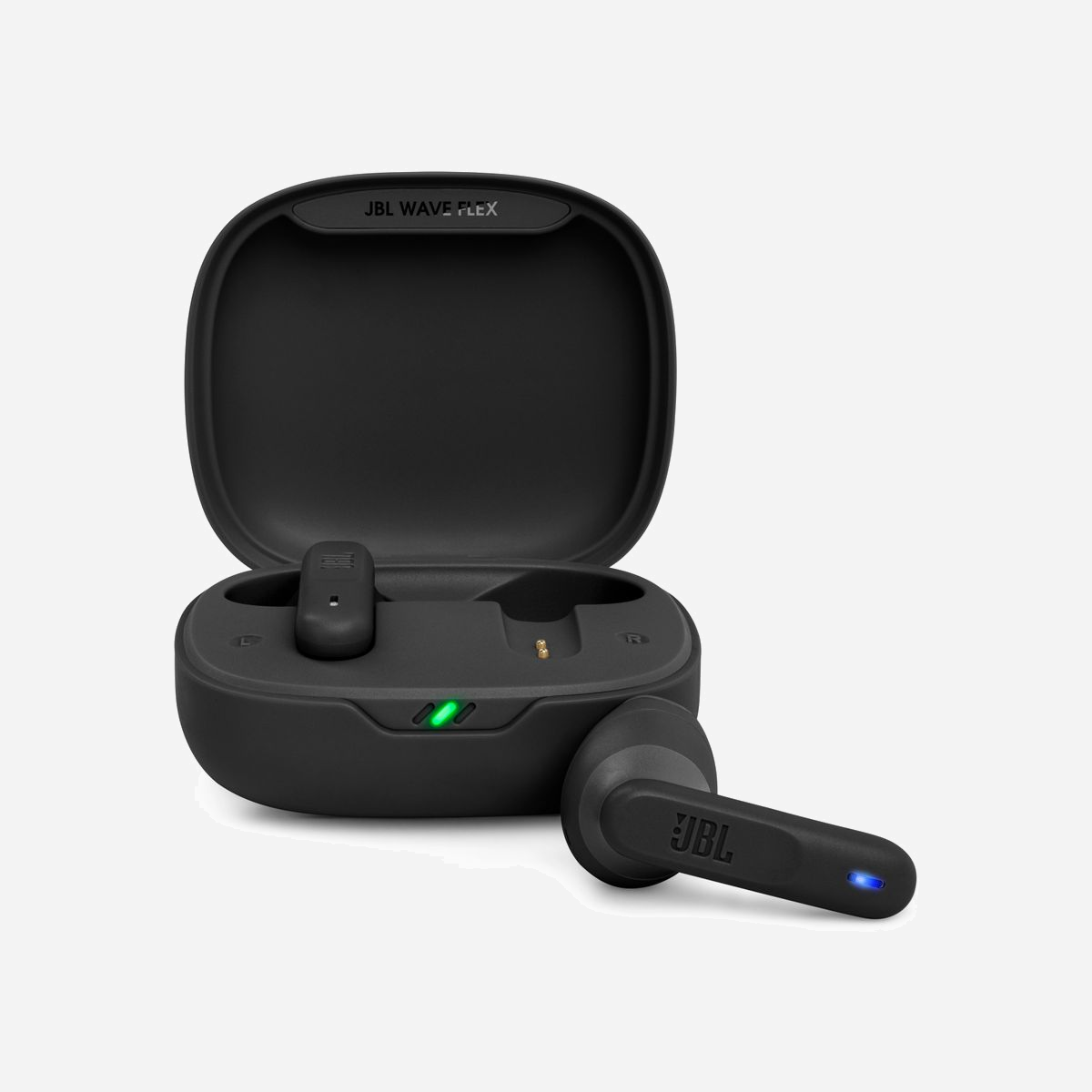 Triton Écouteurs True Wireless JBLWFLEXBLK Bluetooth 5.2 IP54 - Noir, 20-20000Hz, Impédance 16 Ohm, Autonomie 8h, Boîtier de charge USB-C 500mAh - JBL Wave Flex. Type de produit: Casque. Technologie de connectivité: True Wireless Stereo (TWS), Bluetooth. Utilisation recommandée: Appels/Musique/Sport/Au quotidien. Fréquence des écouteurs: 20 - 20000 Hz. Poids: 7,6 g. Couleur du produit: Noir