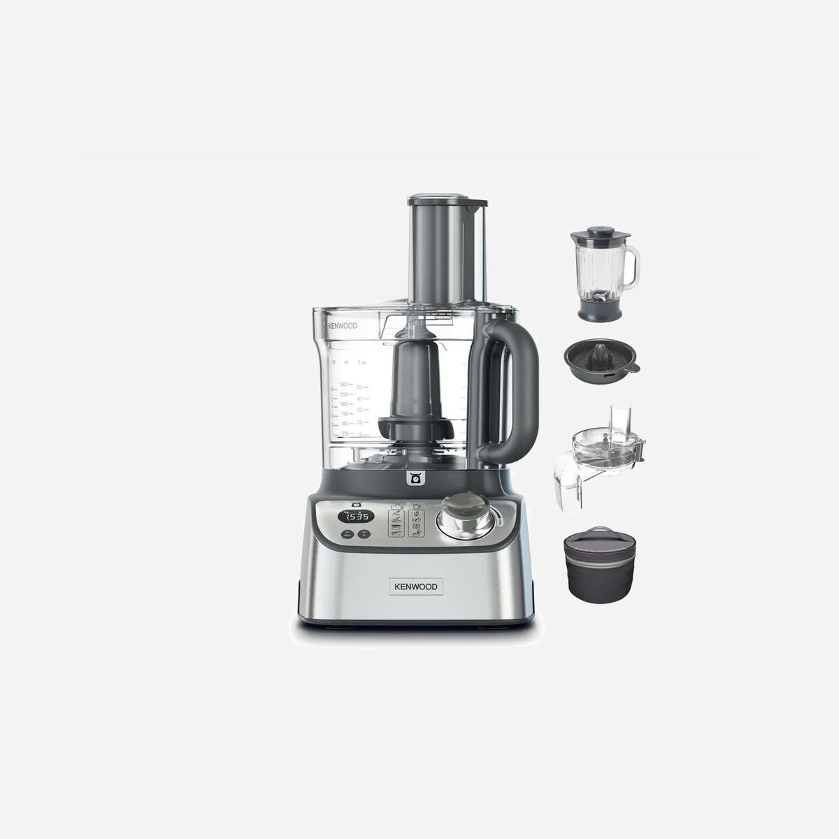 Robot de cuisine Kenwood FDM72.990SS, Bol 3L Inox, Blender 1.5L, Balances intégrées, 2 Vitesses, Pulse, Centrifugeuse 1.5L, Râpe, Fouet, 265x200x400mm - Kenwood FDM72.990SS. Capacité du bol: 3 L, Couleur du produit: Acier inoxydable, Capacité de la centrifugeuse: 1,5 L. Matériel du bol: Plastique, Gobelet de broyeur: Verre. Largeur: 265 mm, Profondeur: 200 mm, Hauteur: 400 mm