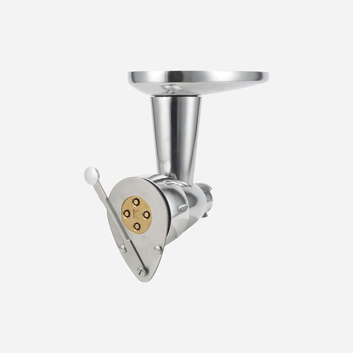 Presse à Pâtes Kenwood KAX92.A0ME Corps Aluminium/Inox, Disque Pâtes Inclus, 2 Vitesses, 375x320x120mm, Lavable, Compatible Robots Ménagers Kenwood - Kenwood KAX92.A0ME. Type de produit: Presse à pâtes, Couleur du produit: Aluminium, Matériau du boîtier/corps: Aluminium, Acier inoxydable. Largeur: 375 mm, Profondeur: 320 mm, Hauteur: 120 mm. Quantité: 1 pièce(s)