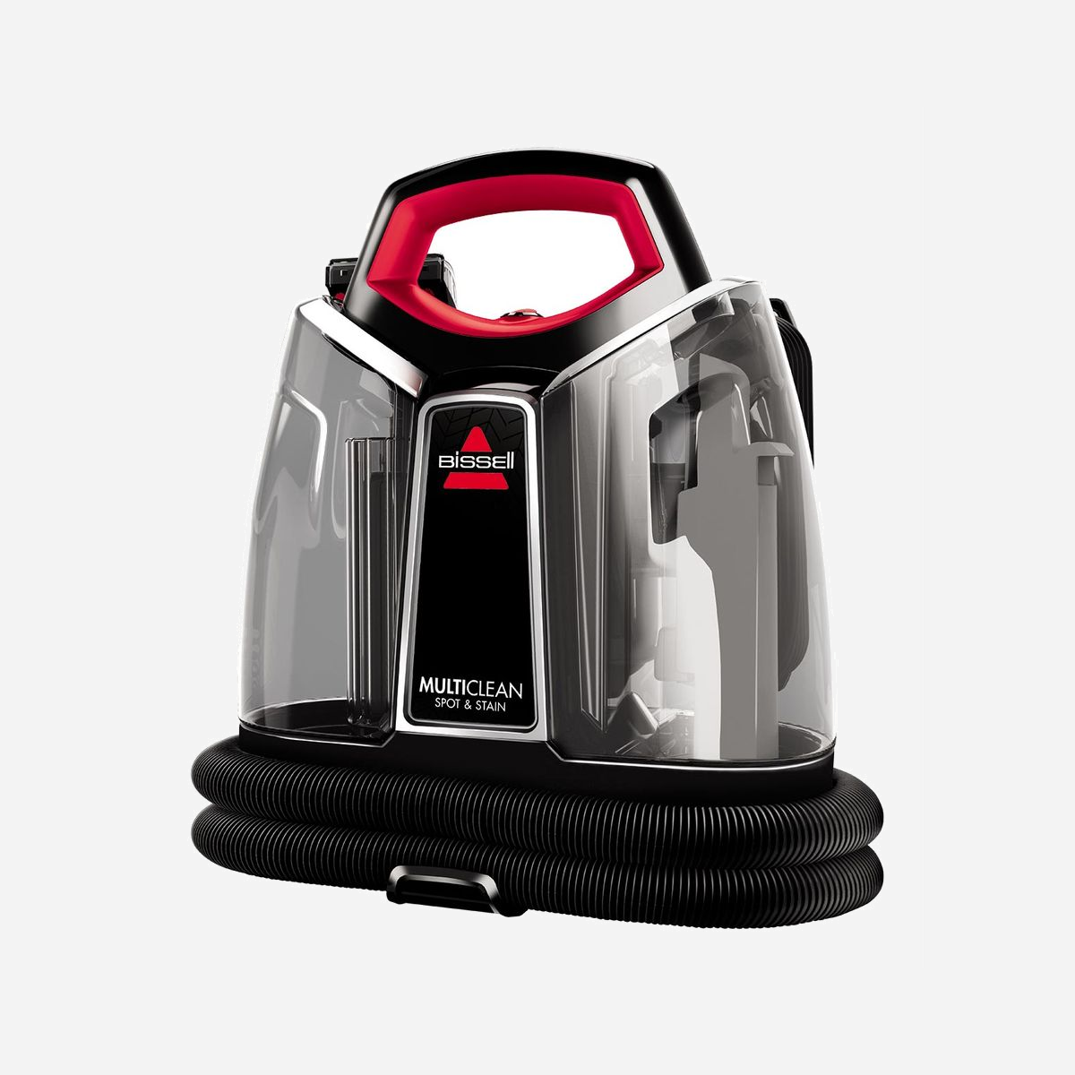 eBlaztr 4720M Aspirateur Spot & Stain 330W, Sans Sac, Sec&Humide, Filtrage d'eau, Réservoir 1.1L, Tuyau 2.2m, Noir/Rouge, Brosses Turbo et Tapis, 74.04dB - Bissell Multiclean Spot & Stain. Puissance d'alimentation max.: 330 W. Type: Aspirateur sans sac, Type de nettoyage: Sec&humide, Type de conteneur à poussière: Sans sac. Technologie d'aspiration: Filtrage d’eau, Niveau sonore: 74,04 dB. Couleur du produit: Noir, Rouge