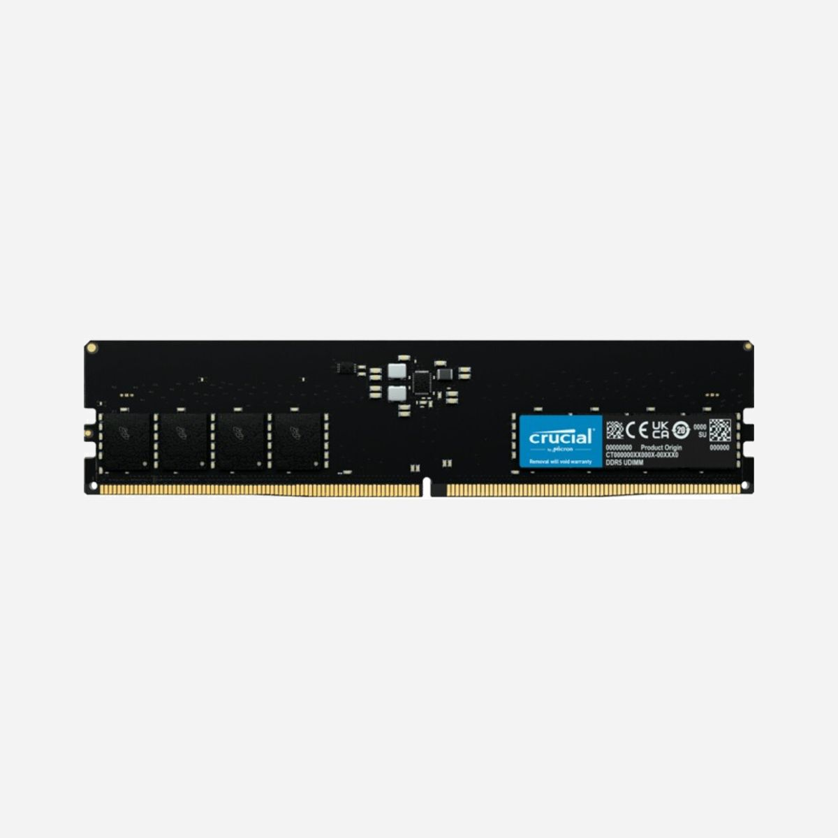 Crucial DDR5 16 Go (1x16 Go) 5600 MHz PC5-44800 CL46 1.1 V DIMM 288 broches mémoire sans tampon avec on-die ECC pour PC de bureau (CT16G56C46U5T) - La mémoire Crucial DDR5 16 Go (5600 MHz) est conçue pour répondre aux exigences des environnements informatiques professionnels où performance et stabilité sont critiques. Avec une fréquence de 5600 MHz et un débit de 44,8 Go/s (PC5-44800), ce module optimise les workflows intensifs : montage vidéo 4K/8K, modélisation 3D, calculs scientifiques ou virtualisation. La technologie on-die ECC (Error-Correcting Code) corrige automatiquement les erreurs mineures en temps réel, réduisant les risques de corruption de données sans impacter les performances, un atout pour les stations de travail et serveurs légers. Compatibilité étendue avec les plateformes récentes : certifiée pour les processeurs Intel 12e/13e/14e génération et AMD Ryzen 7000, elle s’intègre aux cartes mères basées sur les chipsets Intel 600/700 et AMD X670/B650. Le format DIMM 288 broches et la tension réduite à 1,1 V améliorent l’efficacité énergétique, limitant la chaleur générée et prolongeant la durée de vie des composants. Idéal pour les configurations mono-canal ou en kit (jusqu’à 128 Go avec 4 barrettes), ce module permet des mises à niveau progressives sans remplacer l’existant. L’absence de tampon (unbuffered) simplifie l’installation et garantit une latence maîtrisée (CL46), adaptée aux applications sensibles comme les bases de données locales ou les environnements de développement. Les tests de validation Crucial en conditions réelles (compatibilité, endurance) assurent une intégration fluide, tandis que le support technique dédié accompagne les professionnels en cas de besoin. Un choix rationnel pour moderniser un parc informatique sans surcoût inutile, en alignant performance et fiabilité sur les standards DDR5.