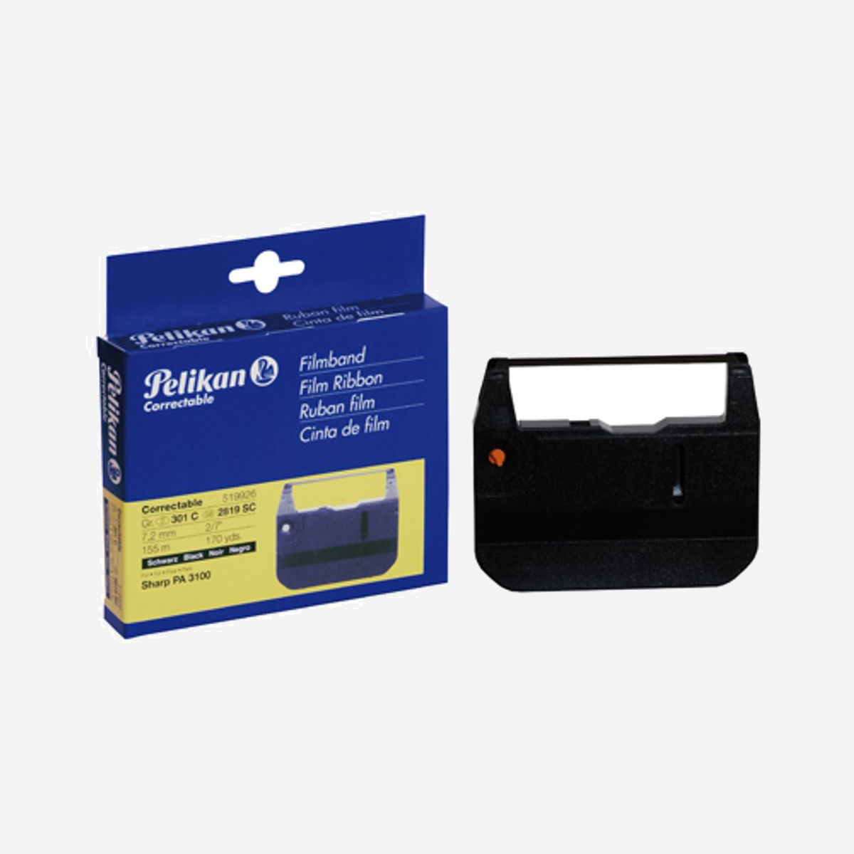 Pelikan 1 Correctable ruban d'impression 8mm 225m noir compatible Sharp PA-3000/3020 série référence 519926 - Le ruban Pelikan 1 Correctable noir (réf. 519926) offre une solution fiable pour vos imprimantes Sharp PA-3000/3020 et modèles compatibles. Avec une longueur de 225 m et une largeur de 8 mm, il garantit une impression nette et durable pour vos documents professionnels. Conçu pour une compatibilité étendue (série PA, QL, ZX, etc.), ce ruban s’adapte à vos équipements existants sans modification. Son format correctable permet des corrections propres, réduisant les gaspillages de papier et optimisant votre productivité. Légèreté (60 g) et facilité d’installation en font un choix pratique pour les environnements de bureau exigeants.