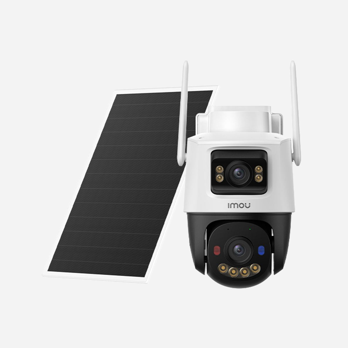 Imou AOV Dual Caméra IP Extérieure 2880x1620p CMOS 1/3" 8x Zoom 25m Plafond Blanc/Noir IPC-SA70F-10M0T2-EU - La caméra IP Imou AOV Dual offre une surveillance extérieure complète avec une résolution 2880x1620p pour des images nettes. Son capteur CMOS 1/3" et son zoom numérique 8x permettent une détection précise jusqu'à 25 m, de jour comme de nuit grâce à la vision nocturne IR. Avec un angle de vue horizontal de 260° et un panoramique/inclinaison motorisés, elle couvre une large zone sans angle mort. Le suivi automatique et la détection intelligente (humains/véhicules) optimisent la sécurité. Connectivité sans fil (Wi-Fi 4G) et stockage local (SD jusqu'à 512 Go) assurent flexibilité et autonomie. Résistante (-20°C à 50°C), elle s'installe facilement au plafond et se pilote à distance via smartphone (Android/iOS).