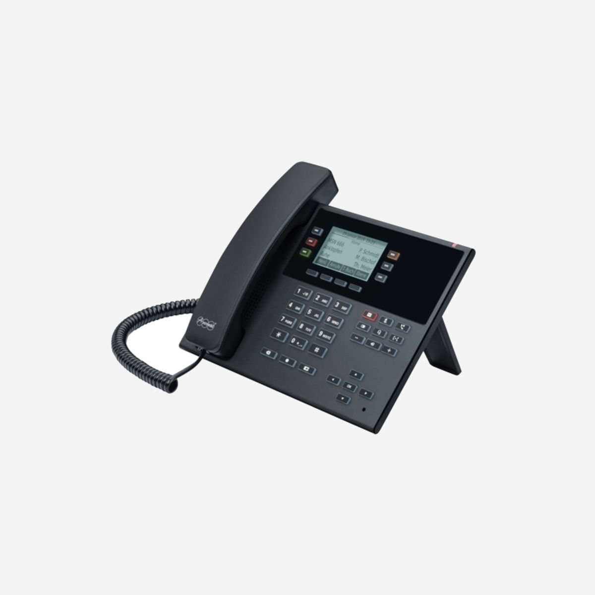 Auerswald COMfortel D-110 téléphone IP noir 3 lignes écran LCD 6.86cm 240x128 Gigabit Ethernet TLS 2000 entrées - Le téléphone IP Auerswald COMfortel D-110 allie robustesse et fonctionnalités avancées pour les environnements professionnels. Son écran LCD 240x128 pixels de 6,86 cm offre une lisibilité optimale, tandis que ses 3 lignes et 2000 entrées de répertoire simplifient la gestion des contacts. Idéal pour les bureaux, il prend en charge le Gigabit Ethernet et le PoE pour une installation flexible, avec 2 ports RJ-45 et une sécurité renforcée par TLS. Ses fonctions pratiques (conférence, transfert, messagerie vocale) et ses 17 touches de fonction améliorent la productivité. Compatible avec les aides auditives et montable au mur, ce téléphone filaire noir s’intègre facilement dans tout espace de travail.