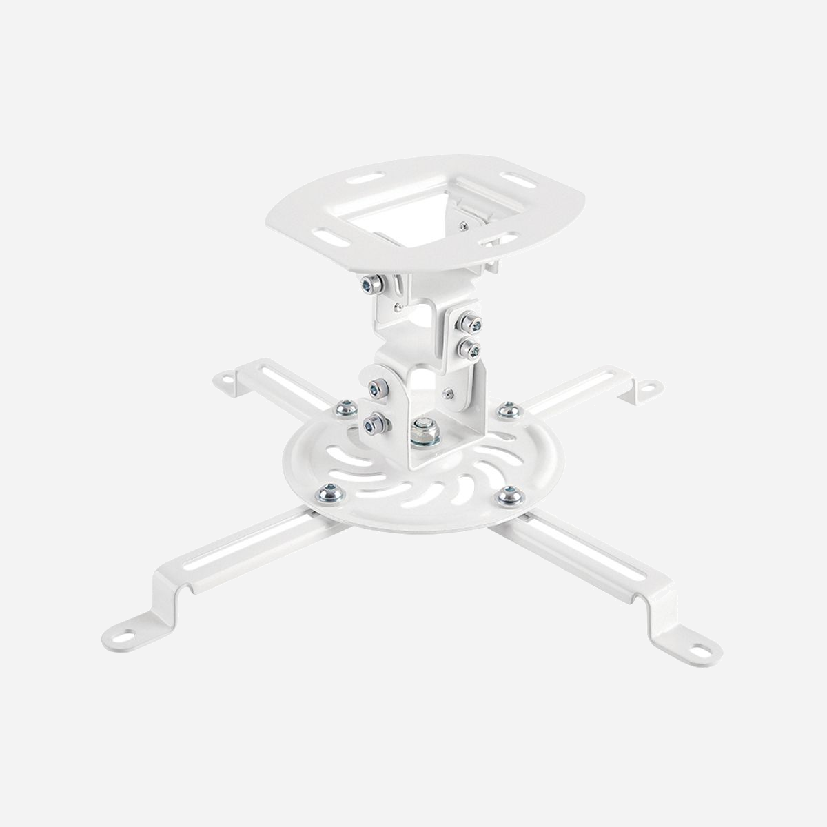 Support plafond LogiLink BP0057 blanc pour projecteur charge max 13,5 kg 150x334x334 mm certifié RoHS - Le support plafond LogiLink BP0057 offre une solution robuste et discrète pour l'installation de projecteurs jusqu'à 13,5 kg. Sa structure en aluminium et acier garantit une stabilité optimale, tandis que sa couleur blanche s'intègre harmonieusement dans tout environnement professionnel. Avec une rotation à 360° et des angles d'inclinaison et d'oscillation réglables entre -15° et +15°, il permet un ajustement précis de la projection. La gestion optimisée des câbles évite les encombrements et simplifie l'installation. Certifié RoHS, il respecte les normes environnementales en vigueur. Livré avec vis et manuel, ce support est prêt à l'emploi pour des configurations variées : salles de réunion, espaces de formation ou home cinéma.