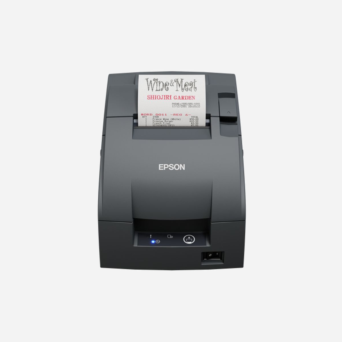 Imprimante matricielle Epson TM-U220IIB USB 2.0 9 broches 16 cpi 64dB capteur NE avec alimentation gris foncé - L'imprimante matricielle Epson TM-U220IIB représente une solution d'impression robuste et fiable, spécialement conçue pour les environnements professionnels exigeants. Idéale pour les points de vente, la restauration, l'hôtellerie et la logistique, elle excelle dans l'impression de tickets, reçus et bons de livraison. Sa technologie d'impression 9 broches garantit une qualité constante avec une durée de vie exceptionnelle de 150 millions de caractères. Le temps moyen entre pannes de 180 000 heures témoigne de sa conception industrielle pensée pour un usage intensif quotidien. Cette fiabilité se traduit par une réduction significative des coûts de maintenance et des interruptions de service. La connectivité USB 2.0 assure une intégration simple et rapide dans vos systèmes existants, tandis que le langage ESC/POS garantit une compatibilité étendue avec la majorité des logiciels de caisse et de gestion. Le capteur NE détecte automatiquement la fin du papier, évitant les impressions manquées et optimisant la productivité. Avec un niveau sonore contenu à 64 dB et une consommation électrique maîtrisée de 31 W en fonctionnement, cette imprimante s'intègre discrètement dans tout environnement professionnel. Son format compact (160 x 248 x 139 mm) et son poids de 2,5 kg facilitent son installation, même dans les espaces restreints. Le buffer de 20 Ko permet un traitement fluide des données, tandis que la densité d'impression de 16 caractères par pouce assure une lisibilité optimale des documents. Livrée avec son alimentation, cette imprimante est opérationnelle immédiatement après installation.