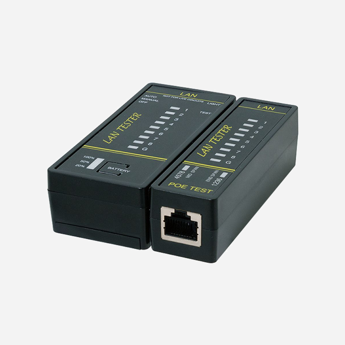 Testeur de câbles réseau LogiLink WZ0080 RJ-11 RJ-12 RJ-45 et SFP 70x92x27mm noir - Le testeur de câbles réseau LogiLink WZ0080 est l'outil indispensable pour tous les professionnels de l'informatique et les techniciens réseau qui souhaitent diagnostiquer rapidement et efficacement leurs installations de câblage. Grâce à sa compatibilité étendue avec les connecteurs RJ-11, RJ-12 et RJ-45, ce testeur polyvalent vous permet de vérifier l'intégrité de vos câbles téléphoniques et réseau Ethernet en quelques secondes. Il prend également en charge les modules SFP, ce qui en fait un appareil particulièrement adapté aux environnements professionnels modernes équipés d'infrastructures réseau évoluées. Son utilisation intuitive ne nécessite aucune formation particulière. Les voyants lumineux intégrés indiquent clairement l'état de chaque fil du câble testé, permettant d'identifier immédiatement les ruptures, les courts-circuits ou les inversions de paires. Cette simplicité d'usage fait gagner un temps précieux lors des interventions de maintenance ou d'installation. Avec ses dimensions compactes de 70x92x27mm et son poids plume de 145 grammes, le WZ0080 se glisse facilement dans une sacoche d'outils ou une poche. Son boîtier noir robuste résiste aux conditions d'utilisation quotidiennes sur le terrain. Que vous interveniez sur des installations de bureaux, des datacenters ou des infrastructures télécoms, ce testeur LogiLink constitue un investissement rentable qui réduit considérablement le temps de diagnostic et améliore la qualité de vos interventions réseau.