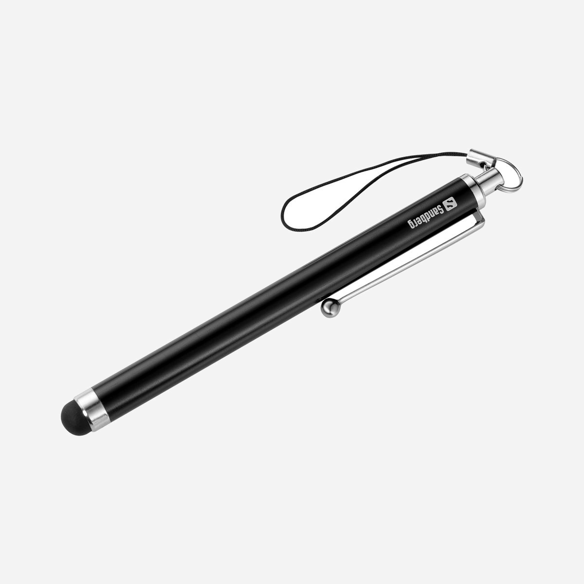 Stylet tactile Sandberg Touchscreen Stylus Pen Saver 361-02 embout caoutchouc boîtier métallique avec sangle - Le stylet tactile Sandberg Touchscreen Stylus Pen Saver 361-02 offre une solution pratique et hygiénique pour tous vos appareils à écran tactile. Conçu avec un boîtier métallique robuste et un embout en caoutchouc de précision, ce stylet universel s'adapte à toutes les marques de smartphones, tablettes et terminaux tactiles professionnels. Sa conception ergonomique permet une saisie nettement plus précise que l'utilisation du doigt, particulièrement appréciable pour la signature de documents numériques, la navigation dans des applications métier ou la prise de notes sur tablette. L'embout en caoutchouc assure une glisse fluide sur l'écran sans risque de rayure, tout en garantissant une réactivité optimale. Dans un contexte professionnel où l'hygiène est devenue une priorité, ce stylet constitue un accessoire indispensable. Il évite le contact direct avec les écrans partagés tels que les terminaux de livraison, les bornes d'accueil ou les systèmes de pointage, réduisant ainsi les risques de transmission de germes et bactéries. Compact et léger avec seulement 10 grammes, le Sandberg 361-02 se transporte facilement grâce à sa sangle intégrée qui permet de le fixer à un porte-clés, un badge professionnel ou un sac. Son design sobre en noir et argent convient parfaitement à un usage professionnel. Compatible avec l'ensemble des écrans capacitifs du marché, ce stylet représente un investissement minimal pour améliorer le confort d'utilisation et l'hygiène au quotidien, que ce soit en mobilité, au bureau ou en point de vente.