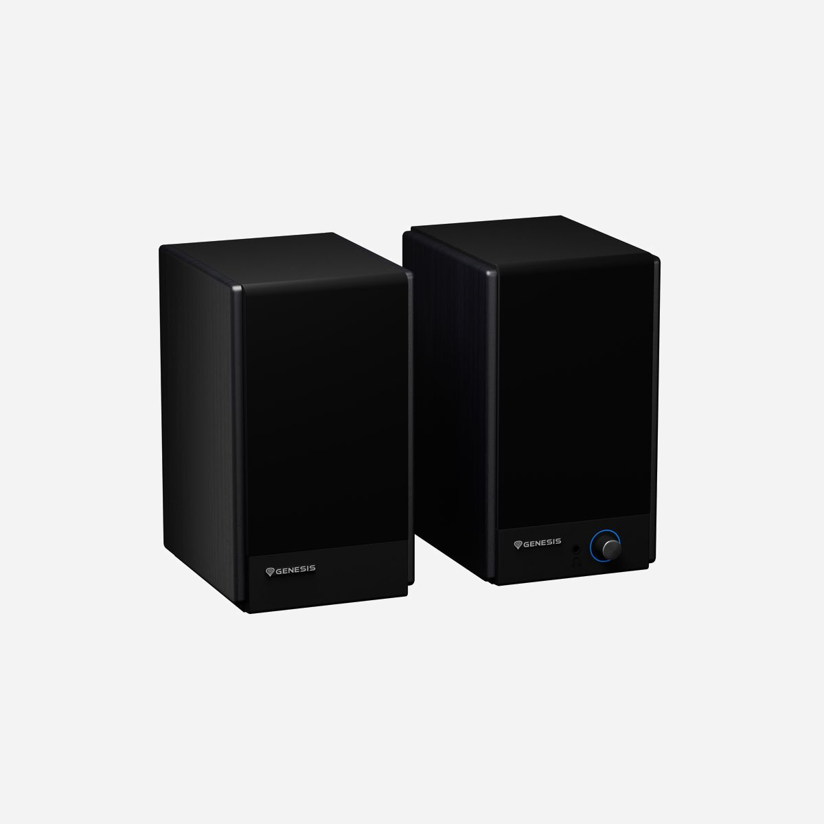 Enceintes GENESIS ARSEN 502BT 2-voies 60W RMS Bluetooth avec fil et sans fil 2.0 canaux 50-20000Hz noir - Les enceintes GENESIS ARSEN 502BT offrent une solution audio polyvalente adaptée aux environnements professionnels et personnels. Leur conception 2-voies avec tweeter de 0.75" et woofer de 4" délivre une puissance de 60W RMS sur une plage de fréquences étendue de 50 à 20000 Hz, garantissant une restitution sonore équilibrée pour vos contenus multimédias, visioconférences et présentations. La connectivité hybride constitue un atout majeur : Bluetooth 5.3 pour une connexion sans fil stable et rapide, entrée optique numérique pour une qualité audio optimale, et deux entrées RCA pour vos équipements analogiques. Cette flexibilité permet d'intégrer facilement ces enceintes dans votre configuration existante, qu'il s'agisse d'un poste de travail, d'une salle de réunion ou d'un espace d'accueil. Le format compact de bureau avec placement sur étagère optimise l'espace tout en offrant une présence sonore convaincante. L'amplificateur intégré simplifie l'installation, tandis que le contrôle rotatif du volume et la sortie casque 3.5mm facilitent l'utilisation quotidienne. La commande vocale ajoute une dimension pratique pour les environnements modernes. L'alimentation universelle 100-240V assure une compatibilité internationale, un avantage pour les entreprises multi-sites. Certifiées CE et UKCA, ces enceintes répondent aux normes européennes en vigueur. Leur finition noire sobre s'intègre naturellement dans tout environnement professionnel.