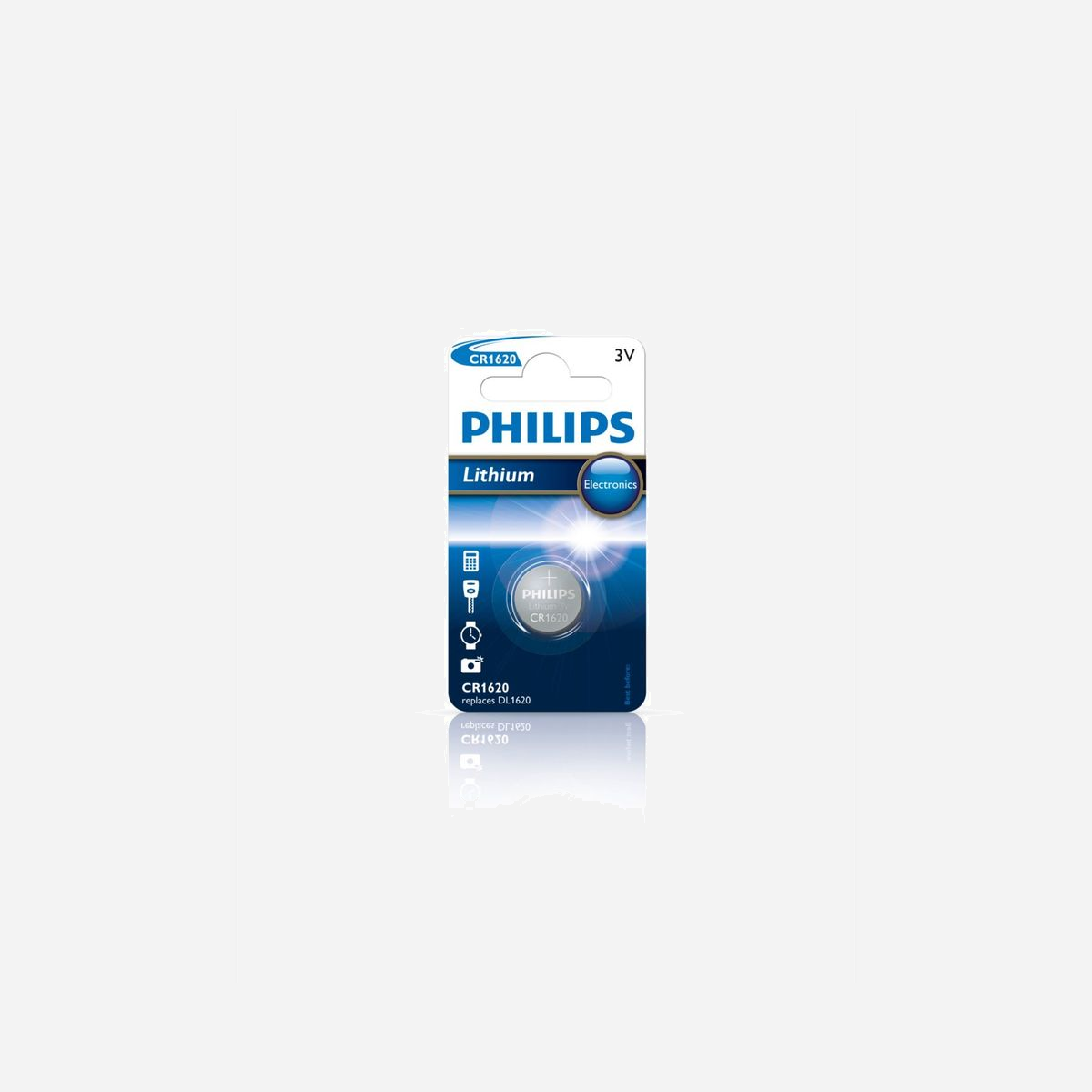 Pile bouton Philips Minicells CR1620 Lithium 3V usage unique 16mm diamètre 2mm épaisseur - La pile bouton Philips Minicells CR1620 constitue une solution d'alimentation fiable pour vos équipements électroniques professionnels et personnels nécessitant un format compact. Avec son diamètre de 16 mm et son épaisseur de seulement 2 mm, cette pile au lithium 3V s'intègre parfaitement dans une large gamme d'appareils. Cette pile à usage unique offre une tension stable de 3 volts, garantissant un fonctionnement optimal de vos dispositifs. Elle convient particulièrement aux montres, calculatrices, télécommandes, capteurs, dispositifs médicaux portables, clés de voiture électroniques et autres équipements miniaturisés exigeant une source d'énergie compacte et performante. La technologie lithium assure une durée de vie prolongée et une excellente résistance aux variations de température, des atouts essentiels pour les environnements professionnels exigeants. Le lithium offre également une densité énergétique supérieure comparée aux technologies alcalines traditionnelles, permettant une autonomie accrue dans un format réduit. Philips, marque reconnue dans le secteur de l'électronique, garantit des standards de qualité élevés pour cette référence CR1620/00B. La pile est livrée prête à l'emploi, facilitant le remplacement rapide dans vos équipements. Avec un poids d'à peine 1 gramme, cette pile bouton représente la solution idéale pour maintenir opérationnels vos appareils critiques sans compromettre leur portabilité. Un choix judicieux pour les services informatiques, les techniciens de maintenance et les gestionnaires d'équipements souhaitant disposer d'un stock de piles de qualité professionnelle.