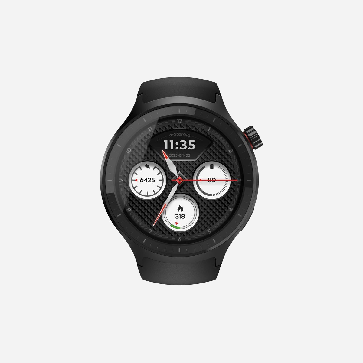 Montre connectée Motorola Moto Watch 47mm écran OLED 1.43" GPS double fréquence acier inoxydable noir étanche - La Moto Watch 47mm incarne l'équilibre parfait entre élégance classique et performance sportive. Conçue pour les professionnels actifs qui refusent de choisir entre style et fonctionnalité, cette montre connectée s'intègre naturellement dans tous les environnements, du bureau aux séances d'entraînement. Son boîtier de 47 mm en acier inoxydable et aluminium, protégé par du verre Corning Gorilla Glass 3, garantit une robustesse à toute épreuve. Certifiée IP68 et résistante à l'immersion jusqu'à 1 ATM, elle vous accompagne sous la pluie, à la piscine ou lors de vos sorties sportives sans compromis. L'écran OLED de 1,43 pouces offre une lisibilité exceptionnelle en toutes circonstances, même en plein soleil. La fonction écran toujours actif vous permet de consulter l'heure et vos données d'un simple coup d'œil, sans geste superflu durant vos réunions ou déplacements. La technologie de suivi Polar intégrée et le GPS double fréquence assurent un tracking précis de vos activités physiques, que vous pratiquiez le cyclisme, la course ou d'autres sports. Moniteur de fréquence cardiaque, analyse du sommeil, suivi du stress et accéléromètre vous offrent une vision complète de votre bien-être au quotidien. Avec 13 jours d'autonomie, vous oubliez la contrainte de recharge quotidienne. Le microphone et les haut-parleurs intégrés permettent de passer des appels directement depuis votre poignet, tandis que les notifications d'appels, SMS et calendrier maintiennent votre productivité sans sortir votre smartphone. La connectivité Bluetooth 5.3 BLE garantit une liaison stable avec votre téléphone Android, et la commande musicale simplifie le contrôle de vos playlists durant vos entraînements. Légère avec ses 40 grammes, elle se fait oublier tout en restant présente quand vous en avez besoin.